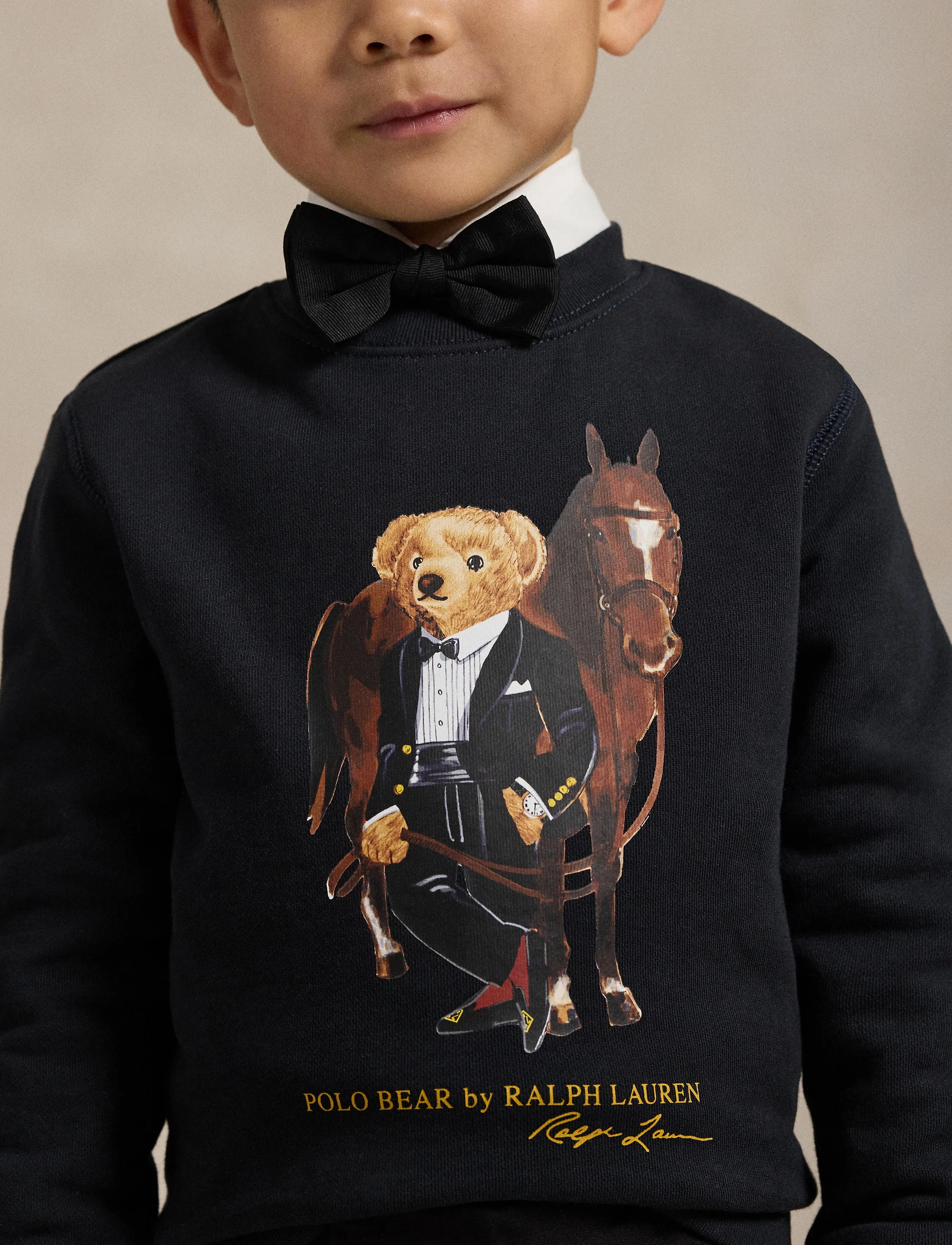 Ralph Lauren Kids - Lunar New Year Polo Bear Sweatshirt - sweatshirts - polo black - 4