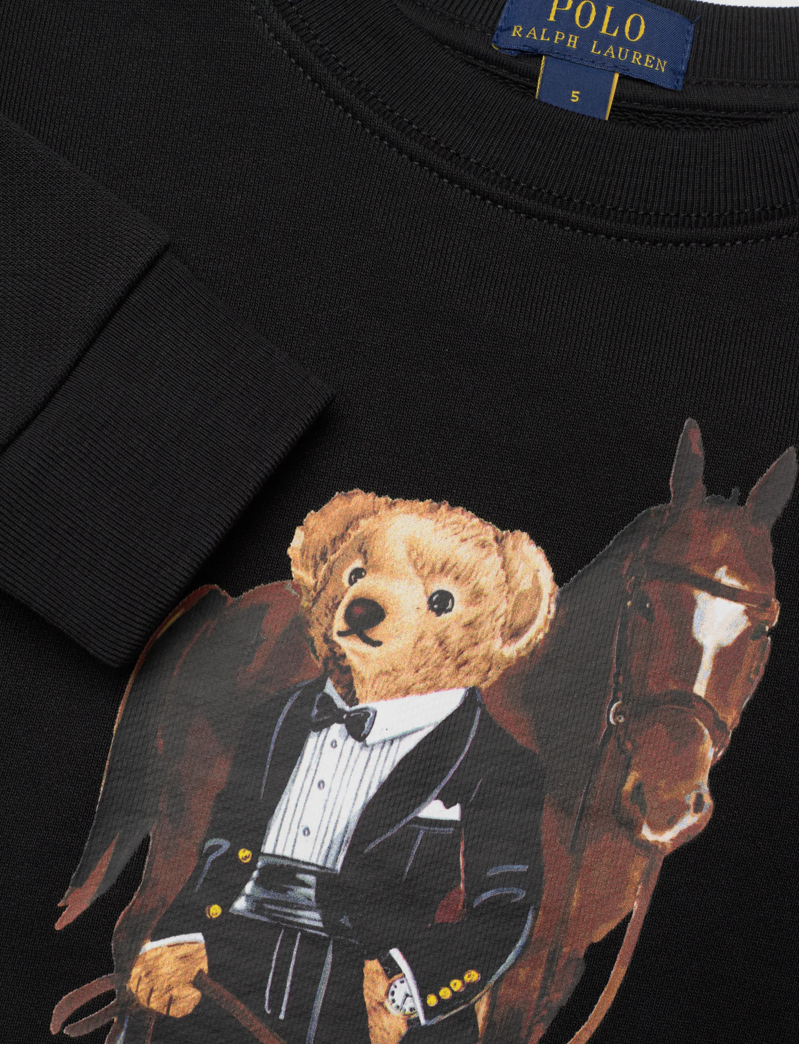 Ralph Lauren Kids - Lunar New Year Polo Bear Sweatshirt - sweatshirts - polo black - 5