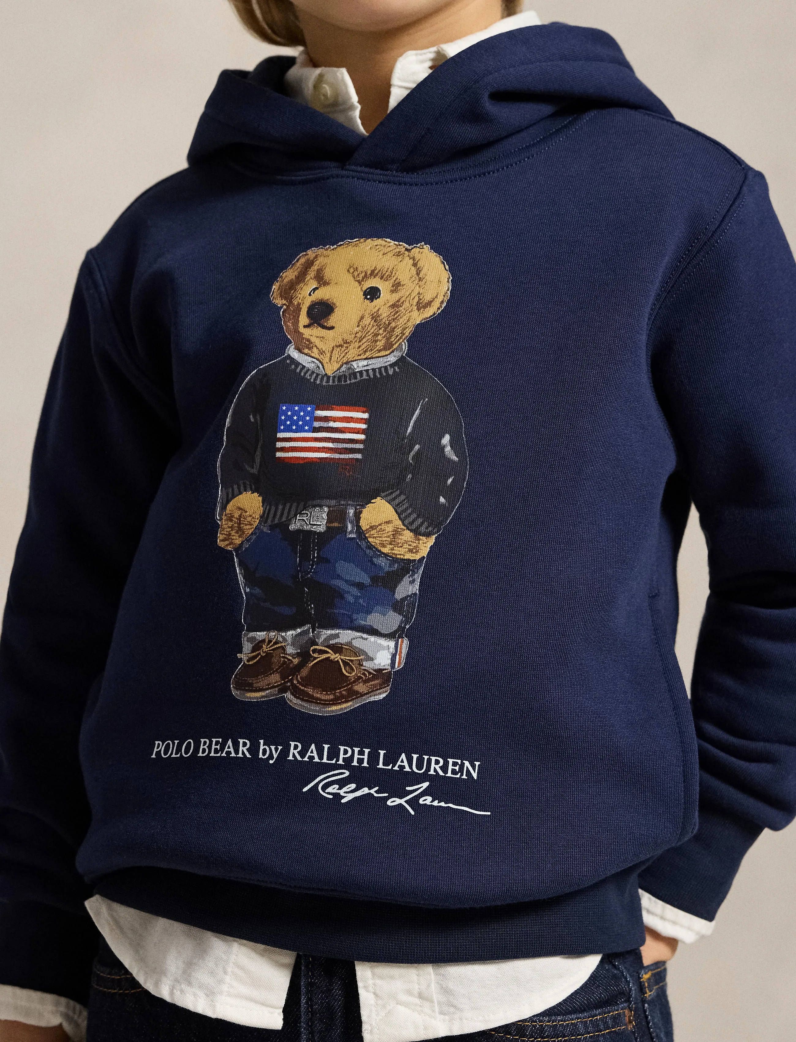 Ralph Lauren Kids - GRAPHIC FLEECE-KNT-SWEATSHIRT - kapuzenpullover - cruise navy core - 4