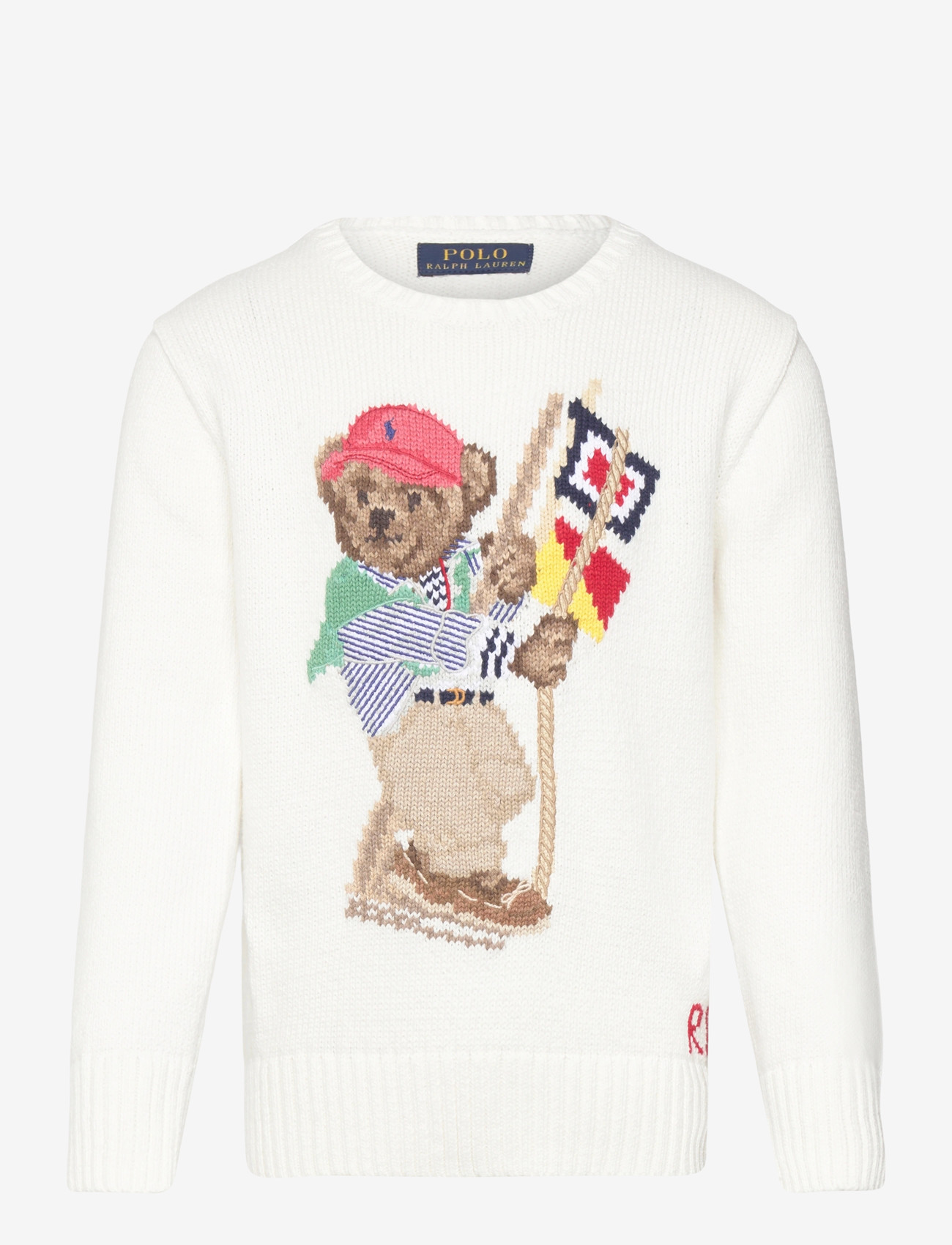 Ralph Lauren Kids - Polo Bear Cotton Sweater - džemprid - deckwash white - 0