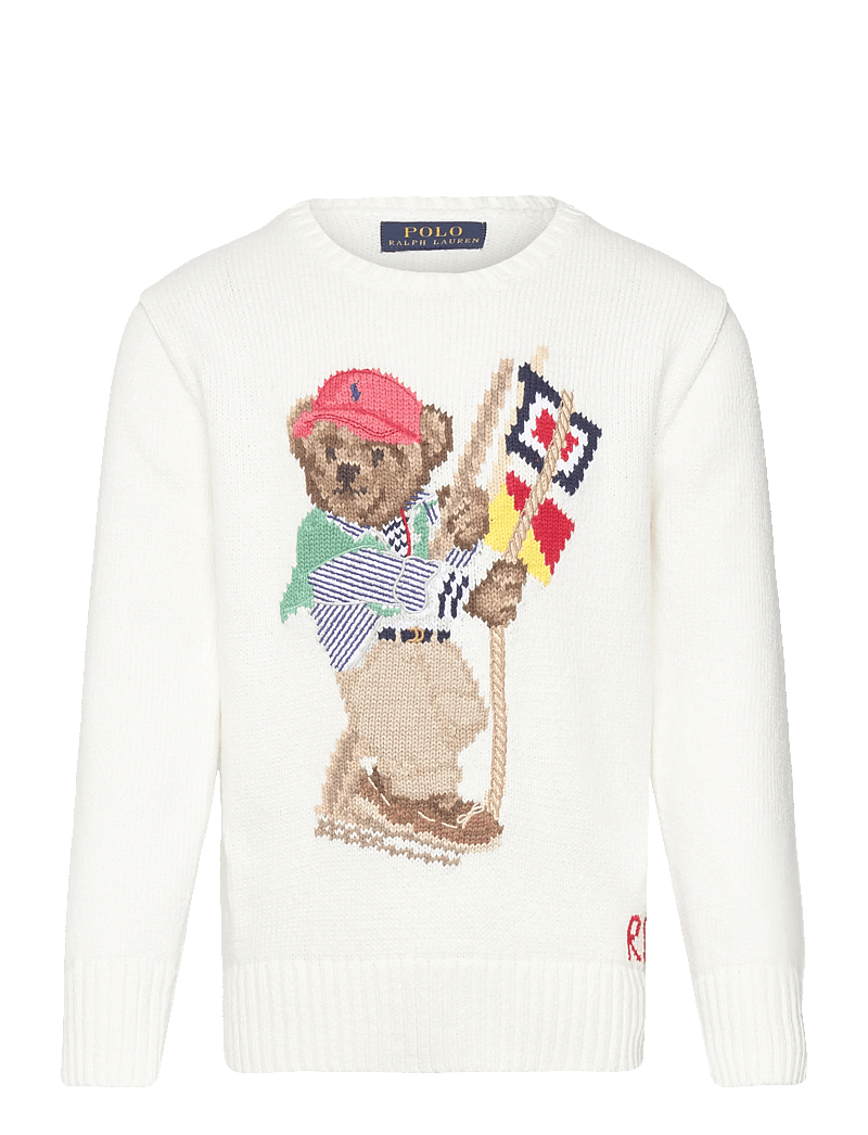 Ralph Lauren Kids - Polo Bear Cotton Sweater - pullover - deckwash white - 0