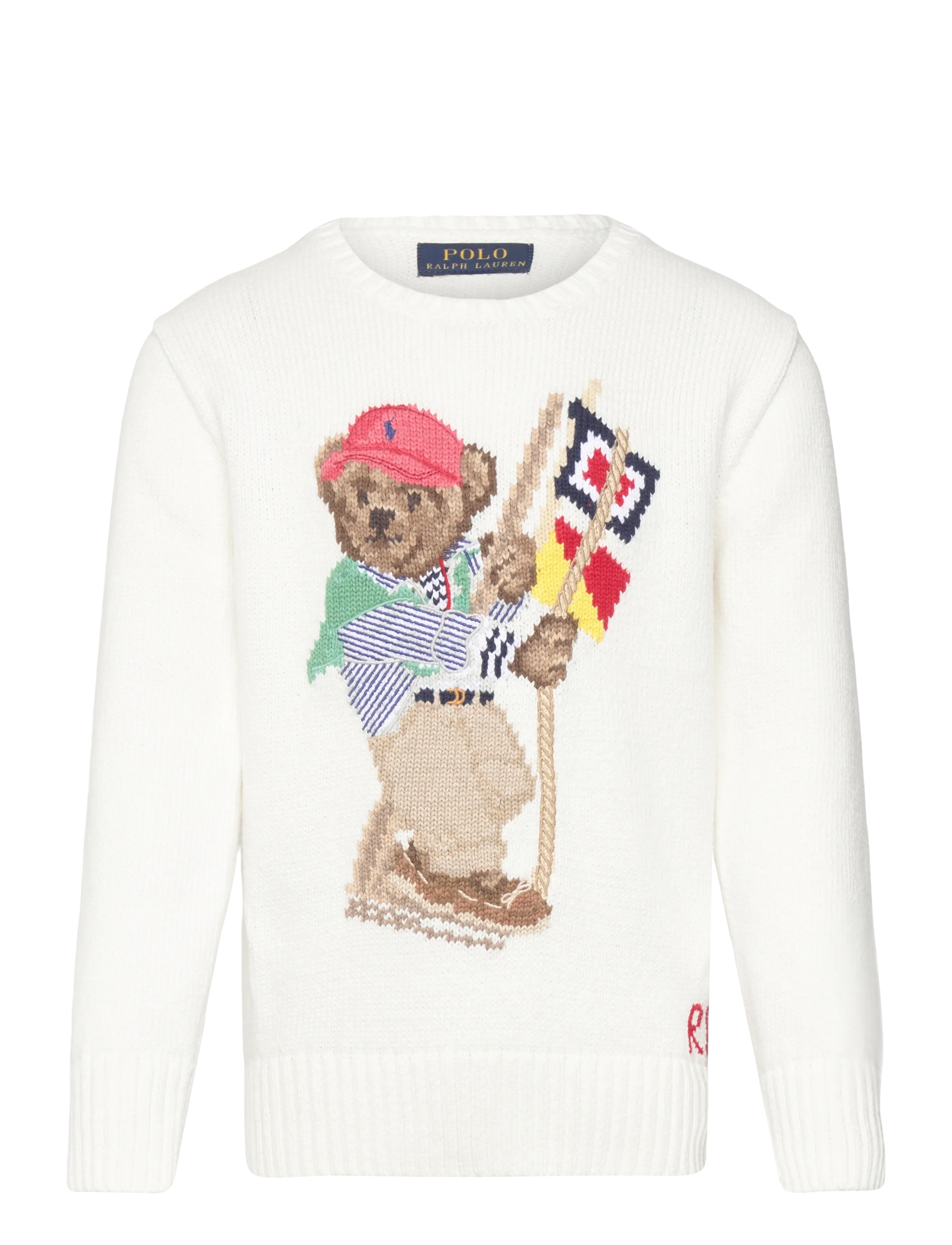 Ralph Lauren Kids Polo Bear Cotton Sweater - Overdele - DECKWASH WHITE / cream