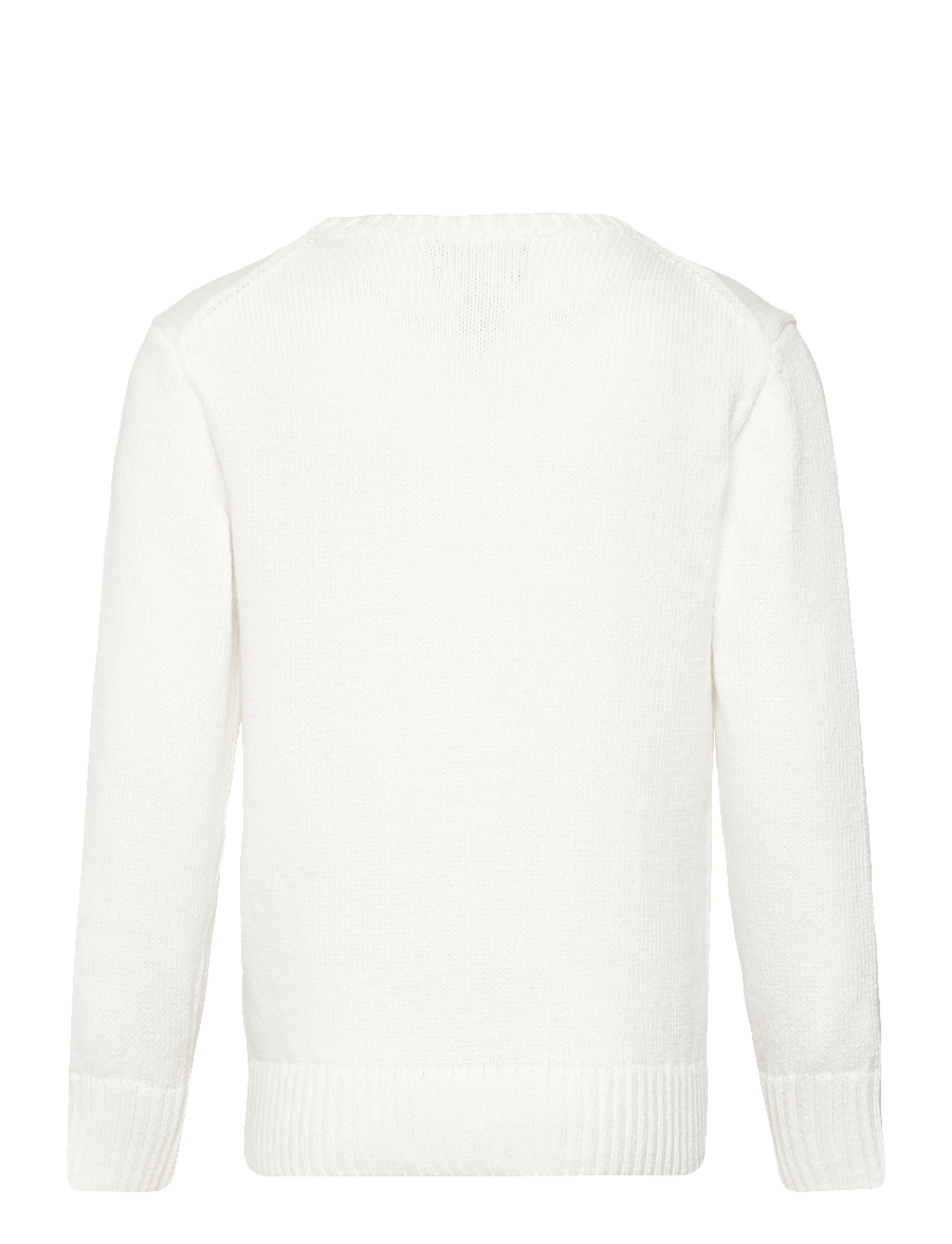 Ralph Lauren Kids - Polo Bear Cotton Sweater - trøjer - deckwash white - 1