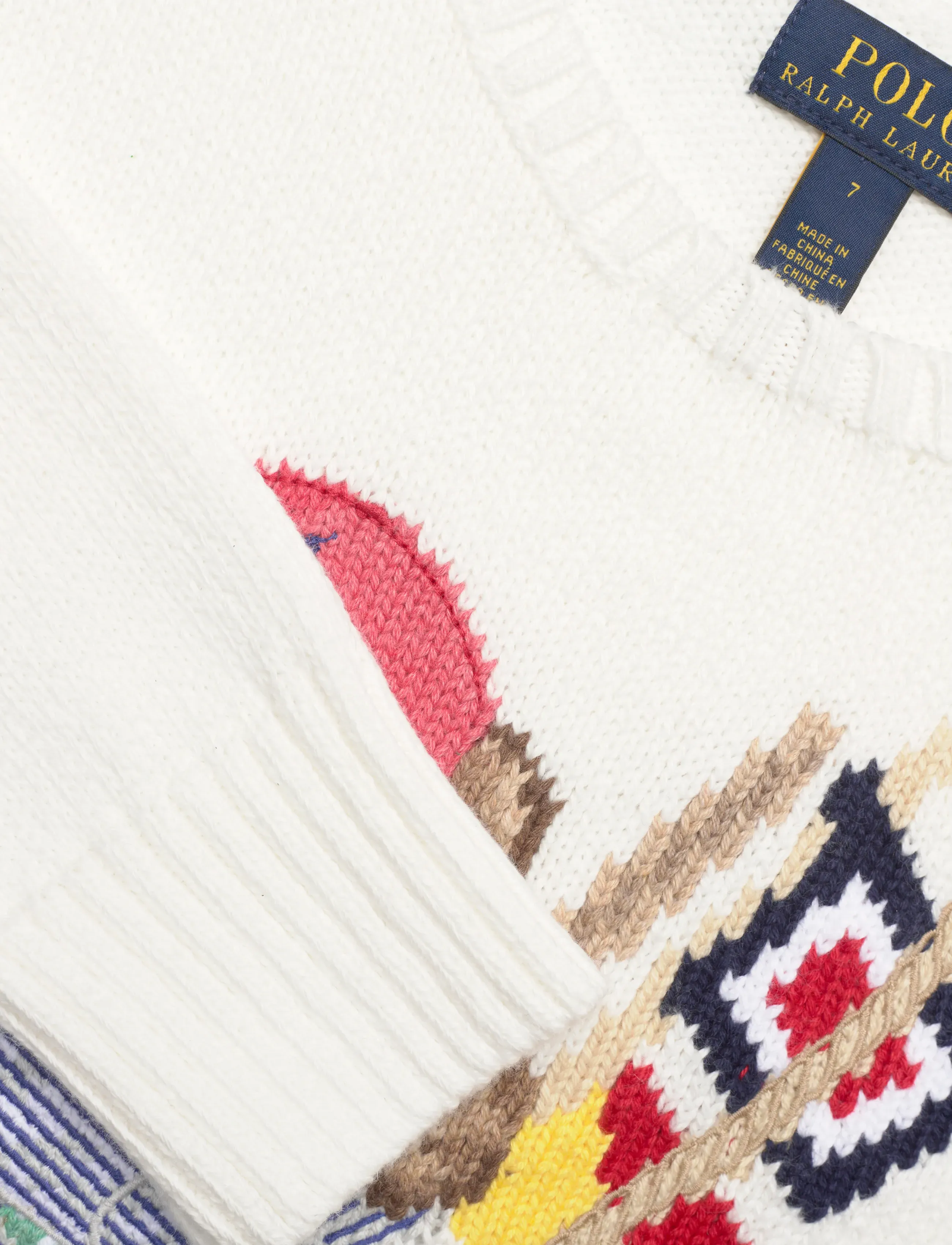 Ralph Lauren Kids - Polo Bear Cotton Sweater - jumpers - deckwash white - 2