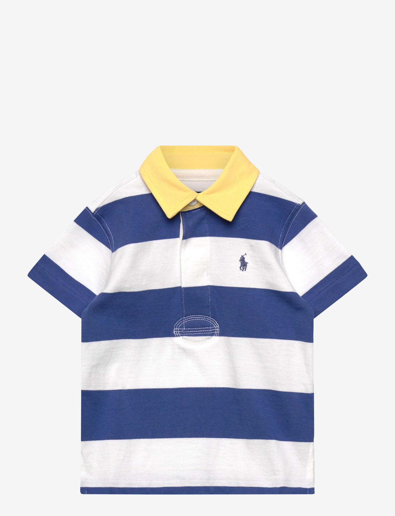 Ralph Lauren Kids - Striped Cotton Short-Sleeve Rugby Shirt - kurzärmelig - liberty/white - 0