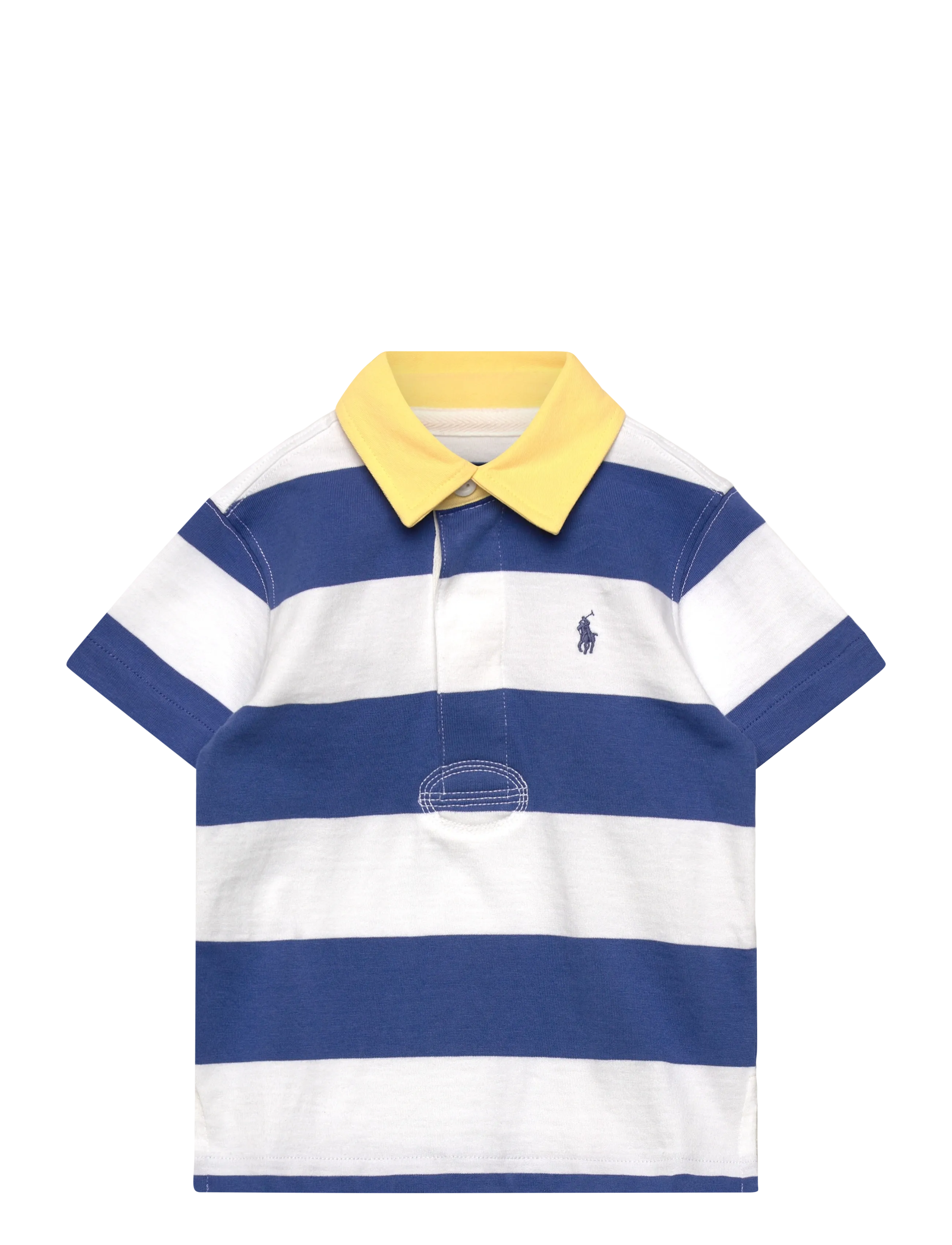 Ralph Lauren Kids Striped Cotton Short-Sleeve Rugby Shirt - Shop by age - LIBERTY/WHITE / blue