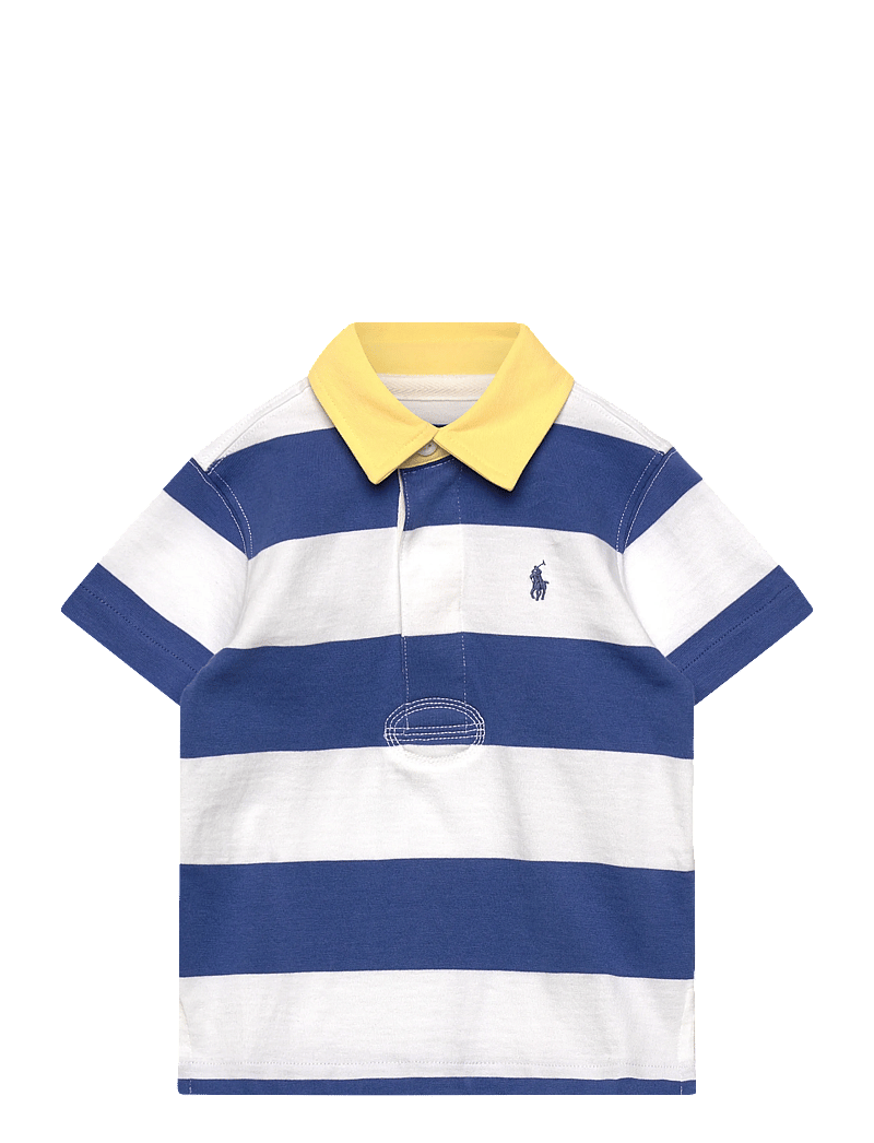Ralph Lauren Kids - Striped Cotton Short-Sleeve Rugby Shirt - kurzärmelig - liberty/white - 0