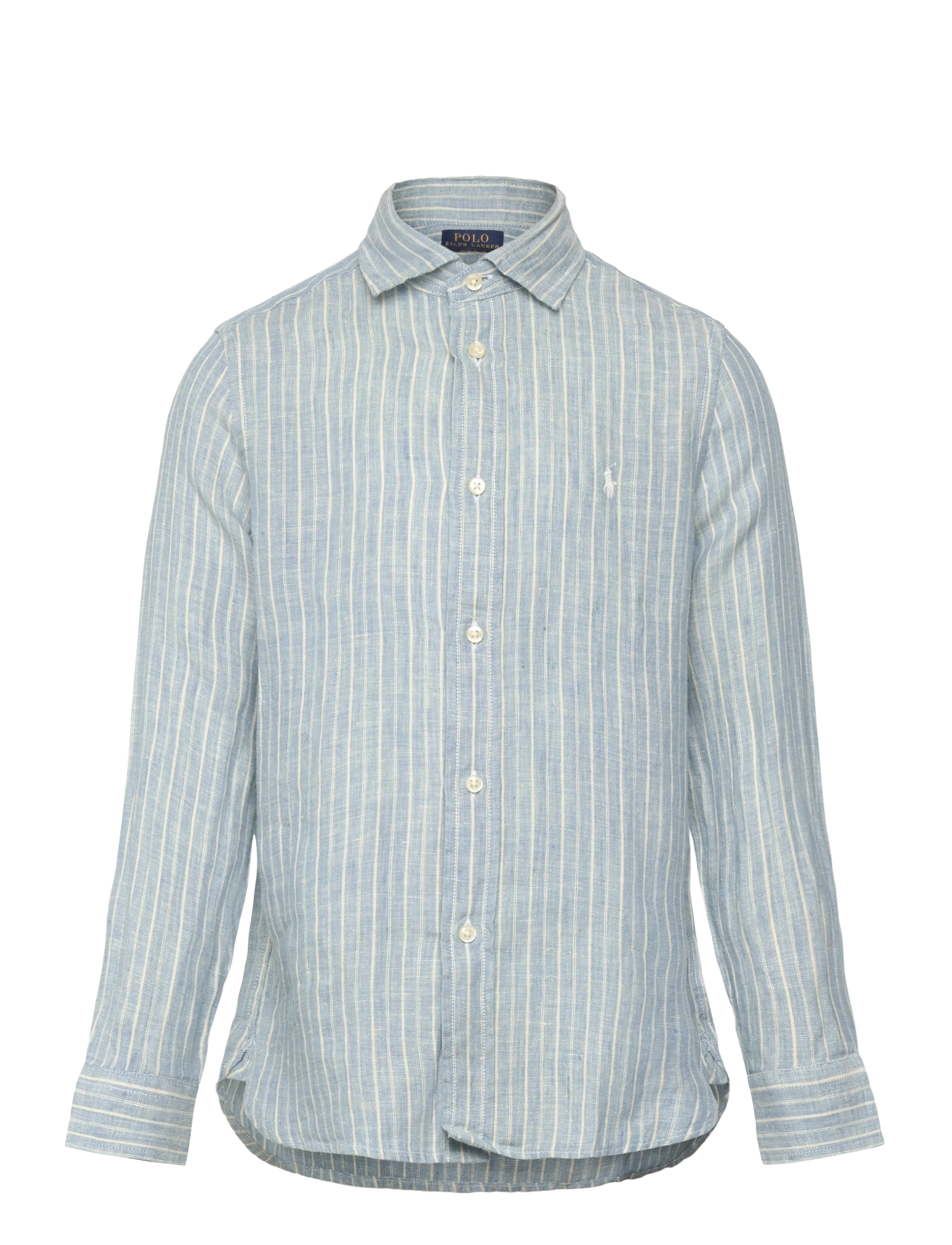 Ralph Lauren Kids Striped Linen Shirt - Leinen-Kleidung -  / blue