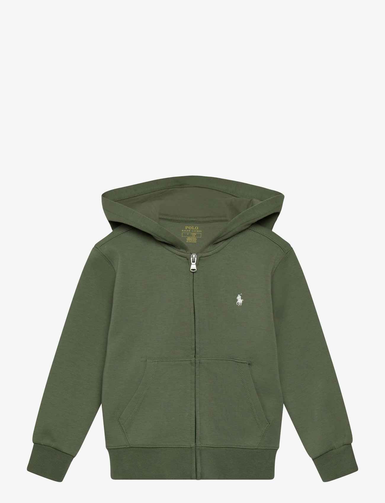 Ralph Lauren Kids - Double-Knit Full-Zip Hoodie - hættetrøjer - cargo green - 0