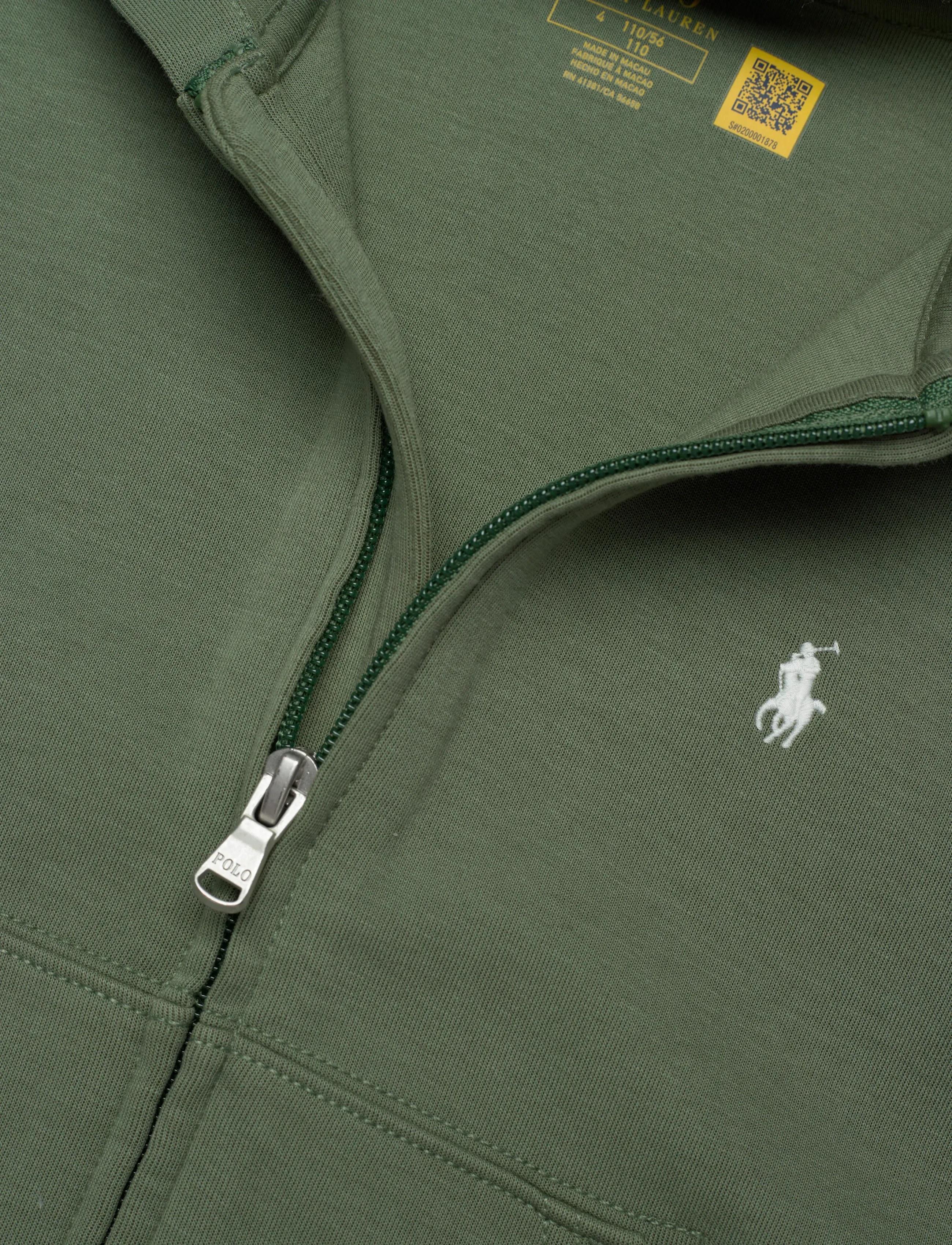 Ralph Lauren Kids - Double-Knit Full-Zip Hoodie - hoodies - cargo green - 2