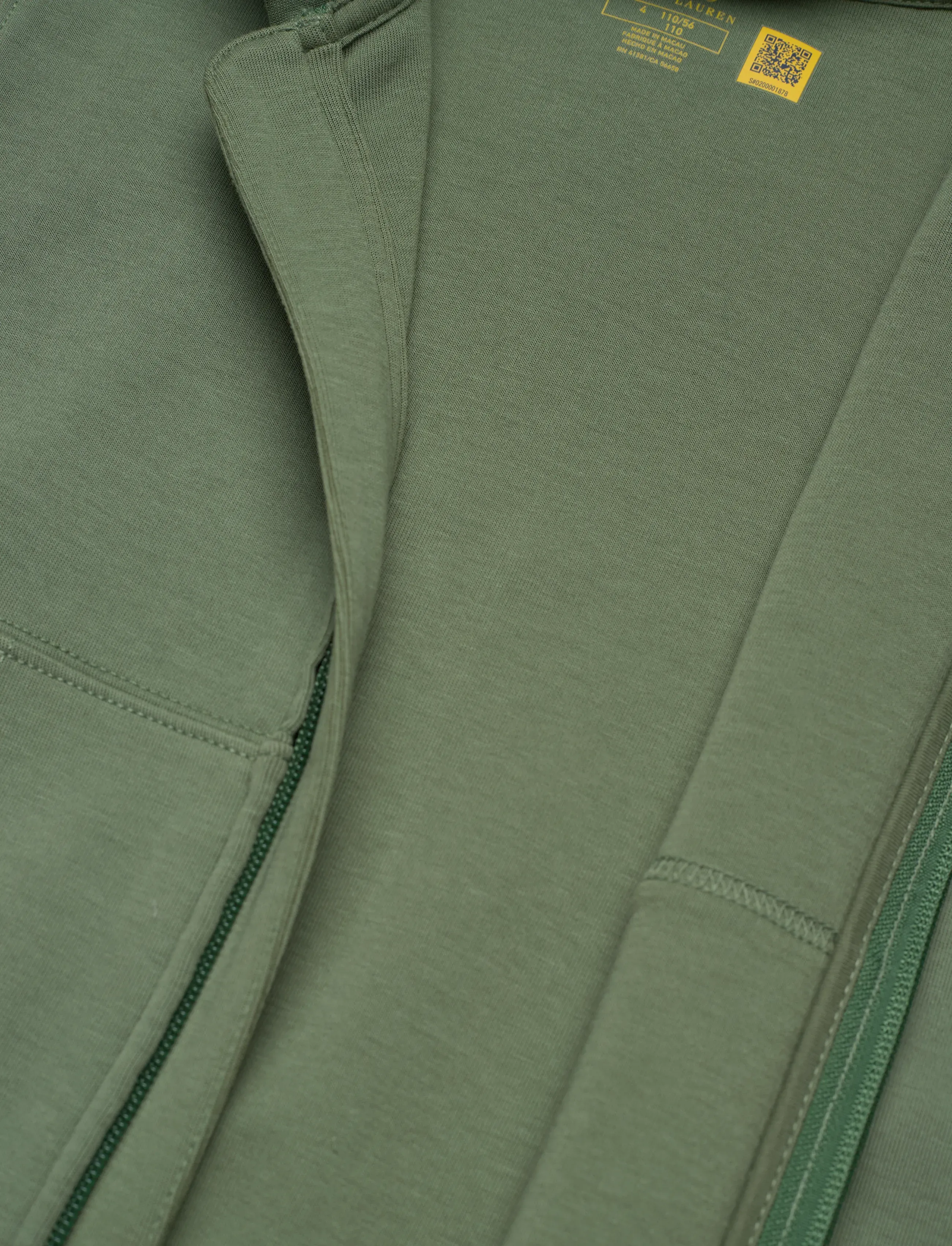 Ralph Lauren Kids - Double-Knit Full-Zip Hoodie - hoodies - cargo green - 4