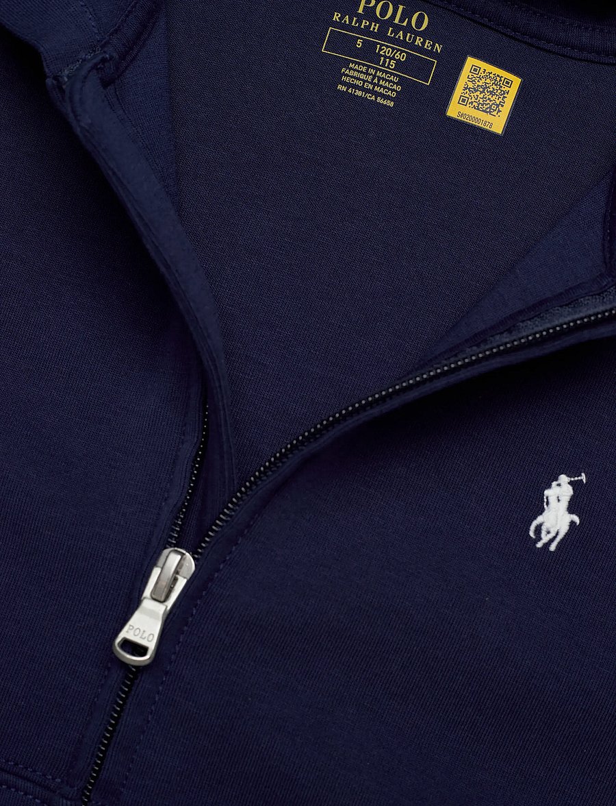 Ralph Lauren Kids - Double-Knit Full-Zip Hoodie - hættetrøjer - newport navy - 2