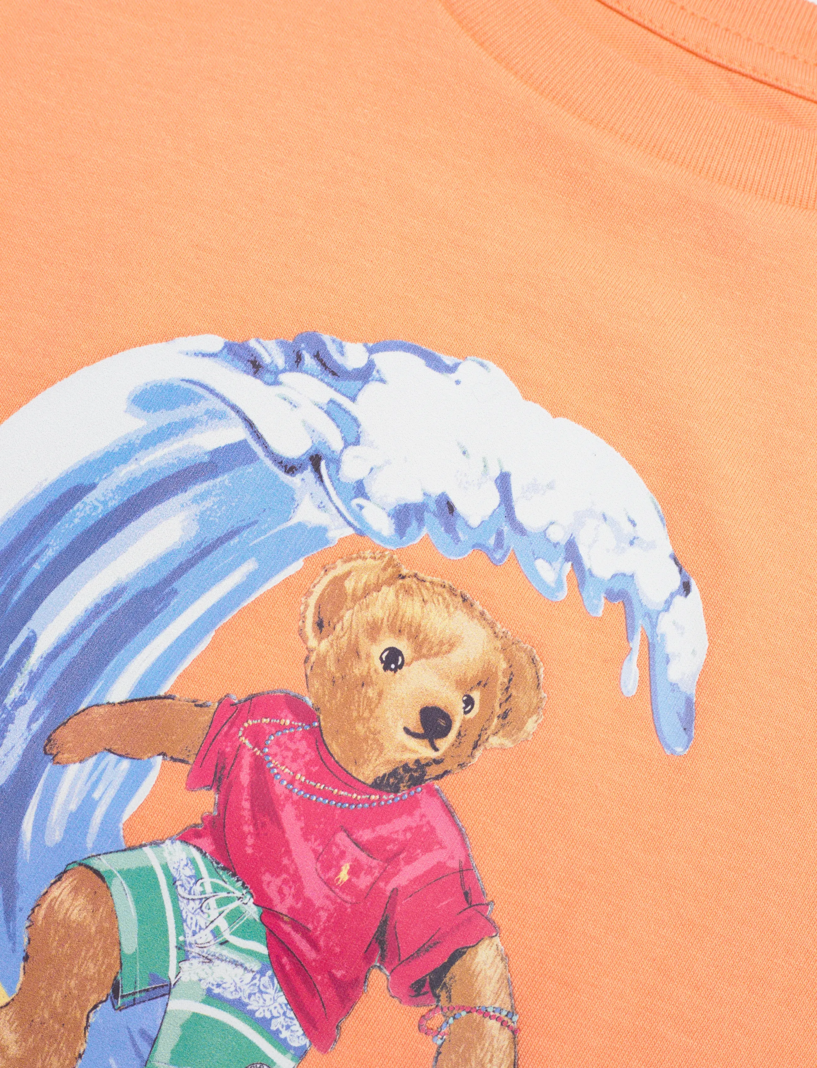 Ralph Lauren Kids - Polo Bear Cotton Jersey Tee - marškinėliai trumpomis rankovėmis - poppy - 2