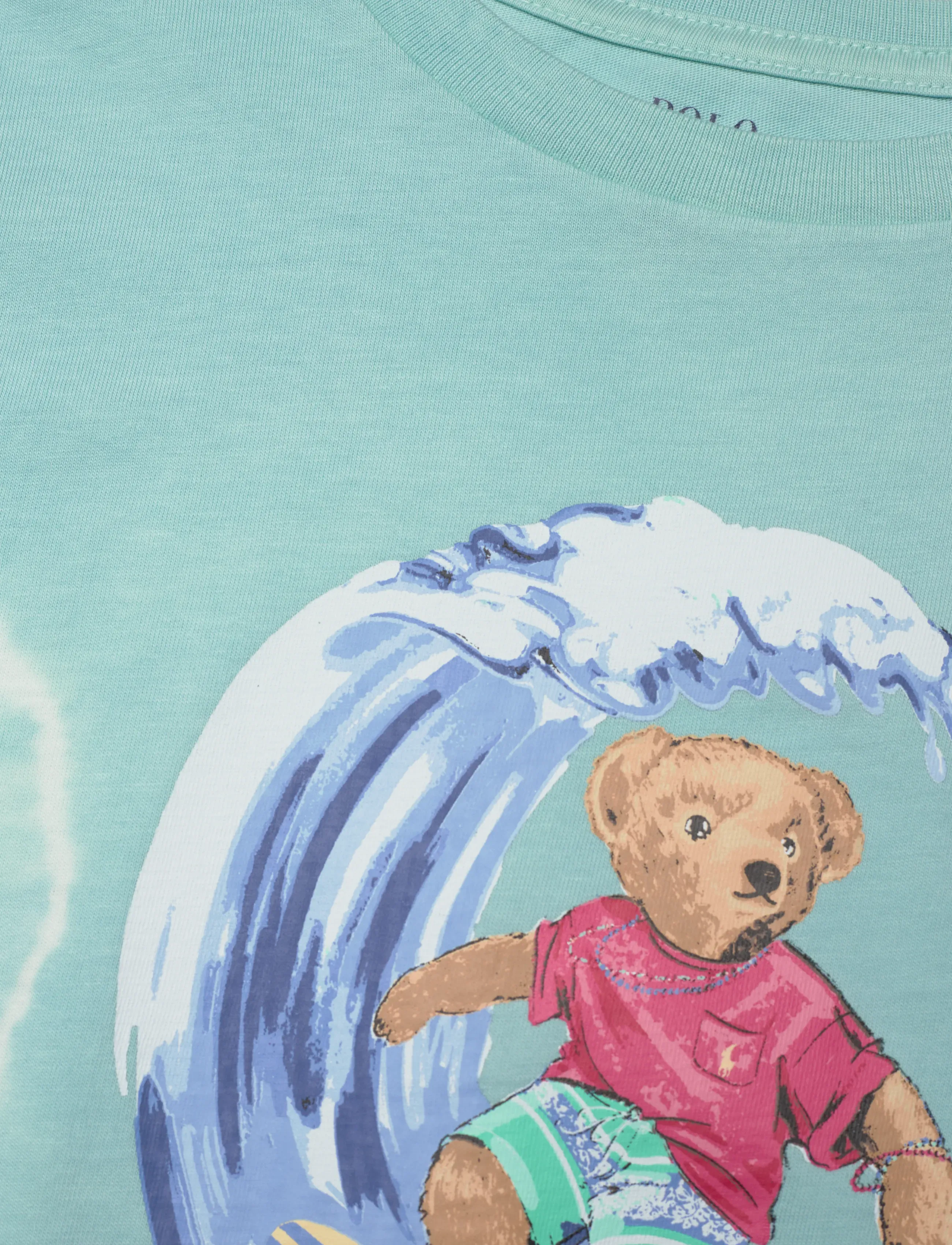 Ralph Lauren Kids - Tie-Dye Polo Bear Cotton Tee - kortærmede t-shirts - parakeet - 2