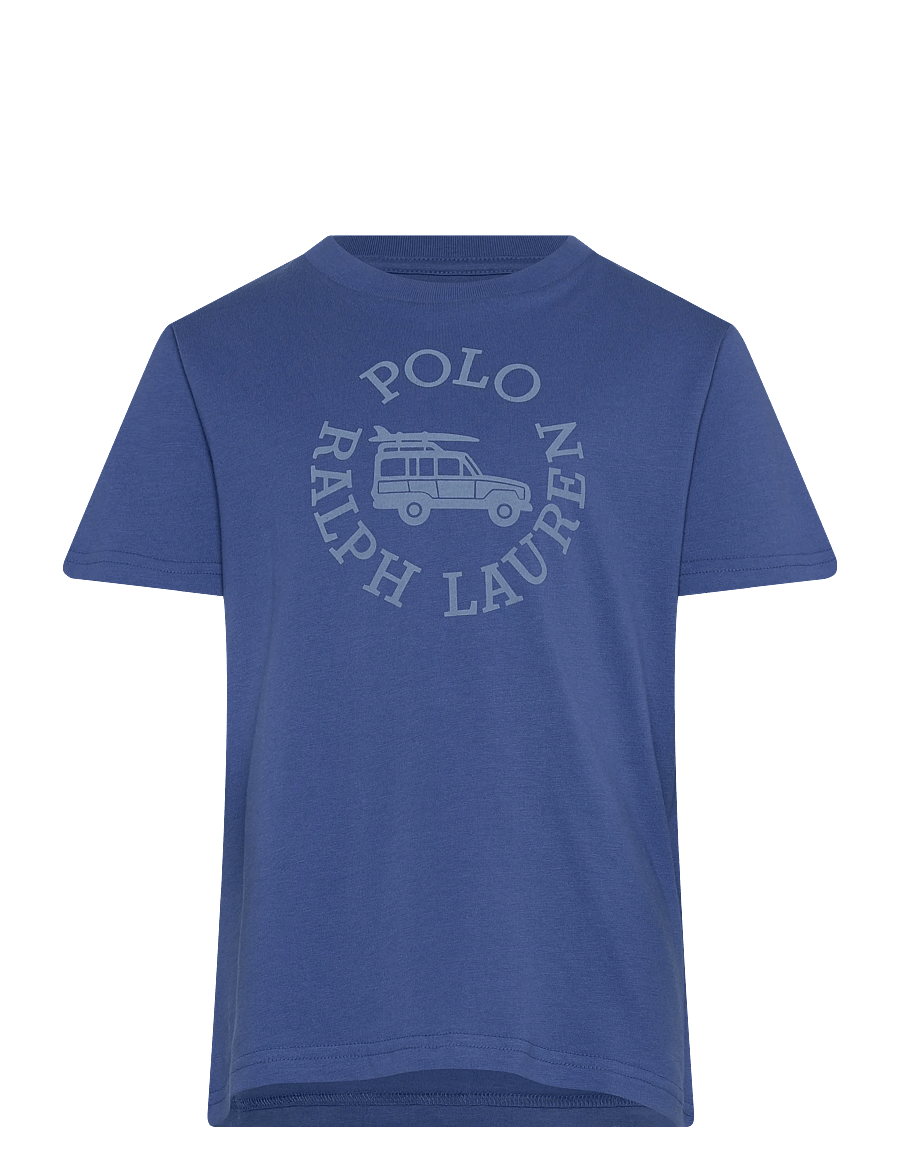 Ralph Lauren Kids - Logo Cotton Jersey Tee - lühikeste varrukatega t-särgid - bai blue - 0