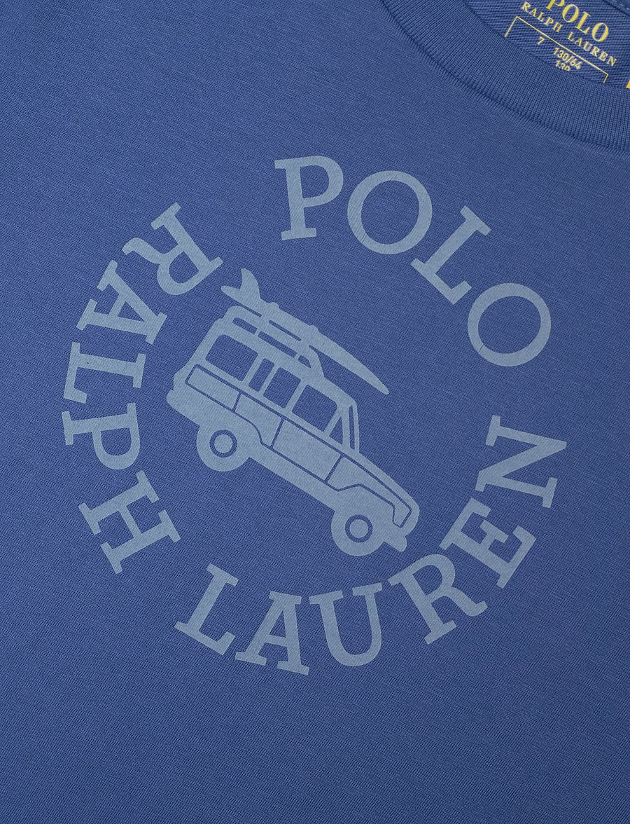 Ralph Lauren Kids - Logo Cotton Jersey Tee - lühikeste varrukatega t-särgid - bai blue - 2