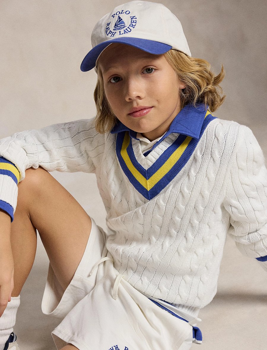 Ralph Lauren Kids - Logo Cotton Chino Ball Cap - deckwash white/li - 2