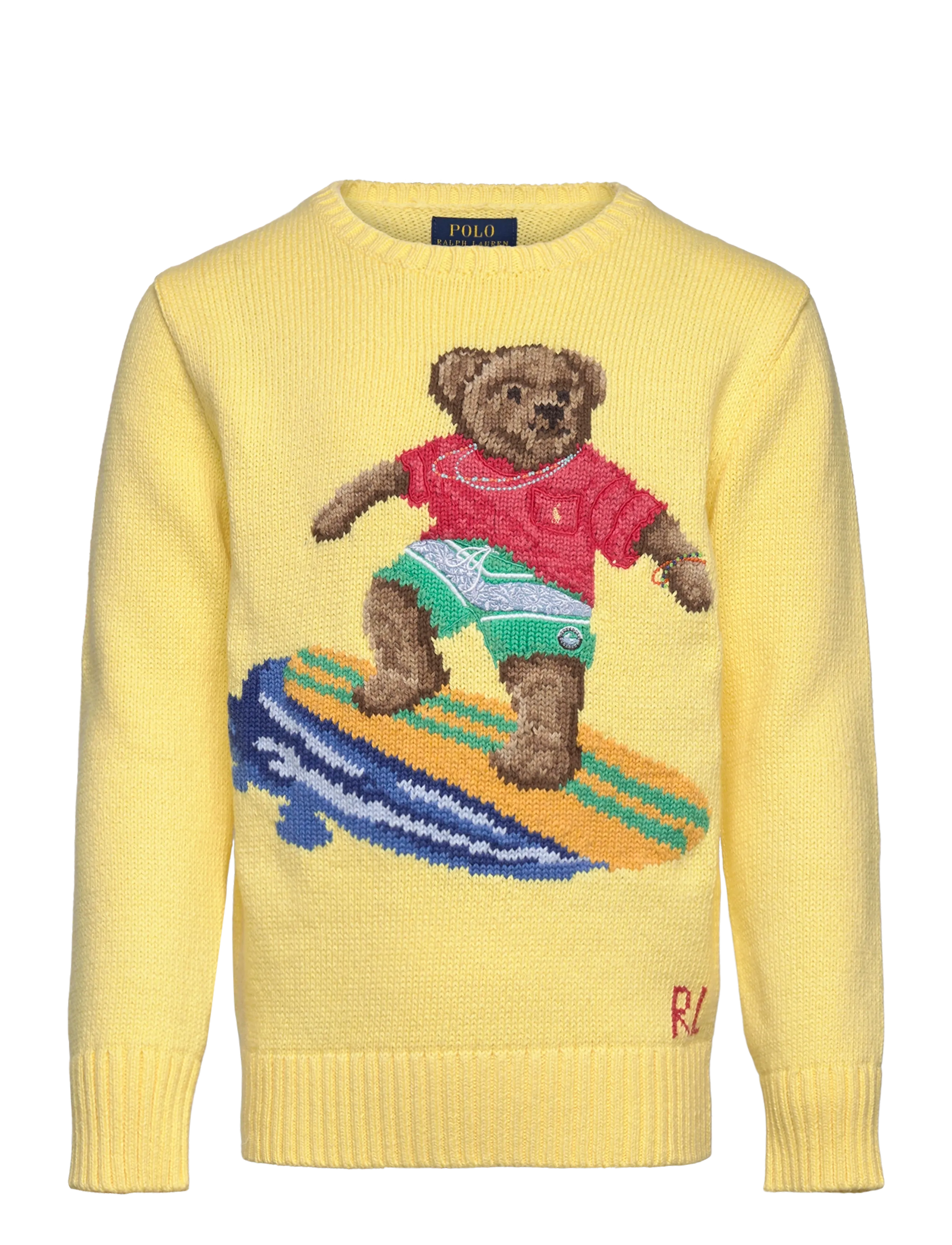Ralph Lauren Kids Polo Bear Cotton Sweater - Gebreid - RESORT GOLD / yellow