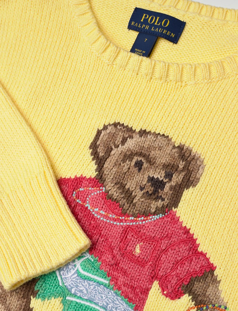 Ralph Lauren Kids - Polo Bear Cotton Sweater - pullover - resort gold - 2