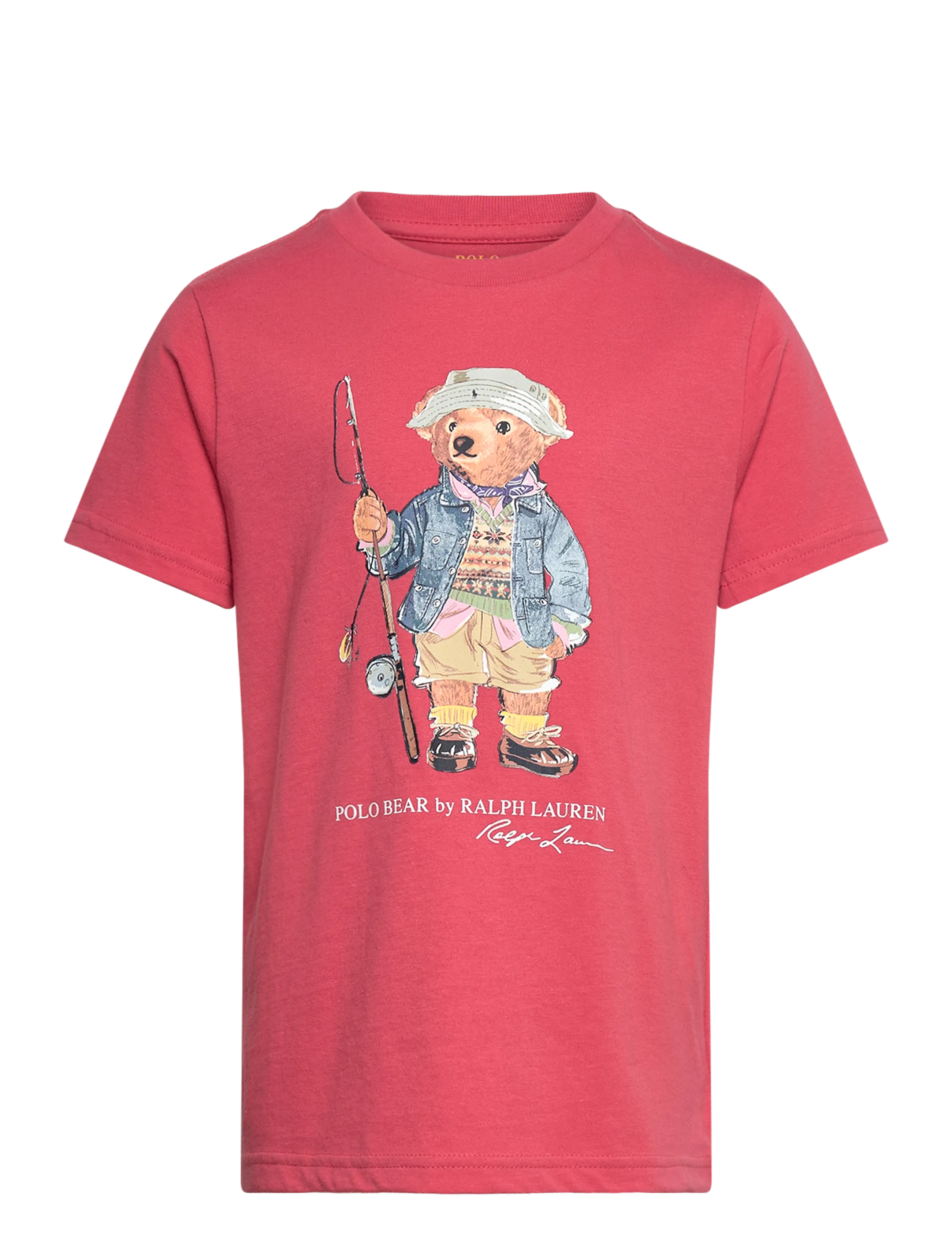 Ralph Lauren Kids Polo Bear Cotton Jersey Tee, 102-108, T-shirts, Rosa - Short-sleeved, Kinder
