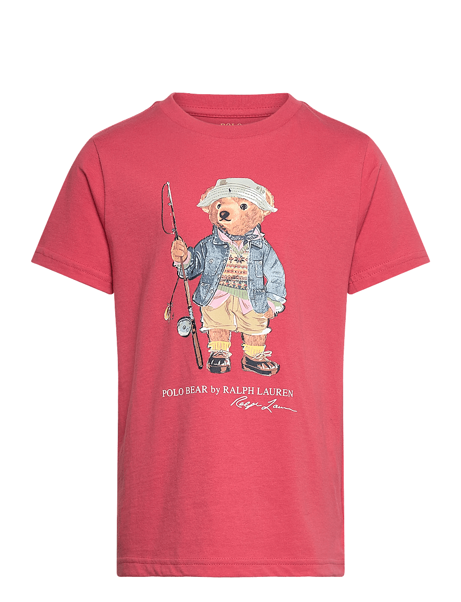 Ralph Lauren Kids - Polo Bear Cotton Jersey Tee - kurzärmelige - adirondack berry - 0
