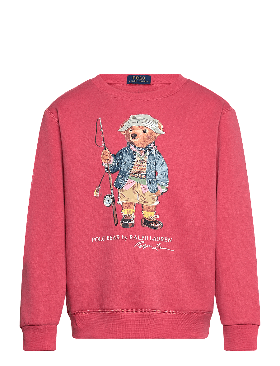 Ralph Lauren Kids - Polo Bear Fleece Sweatshirt - sweatshirts - adirondack berry - 0