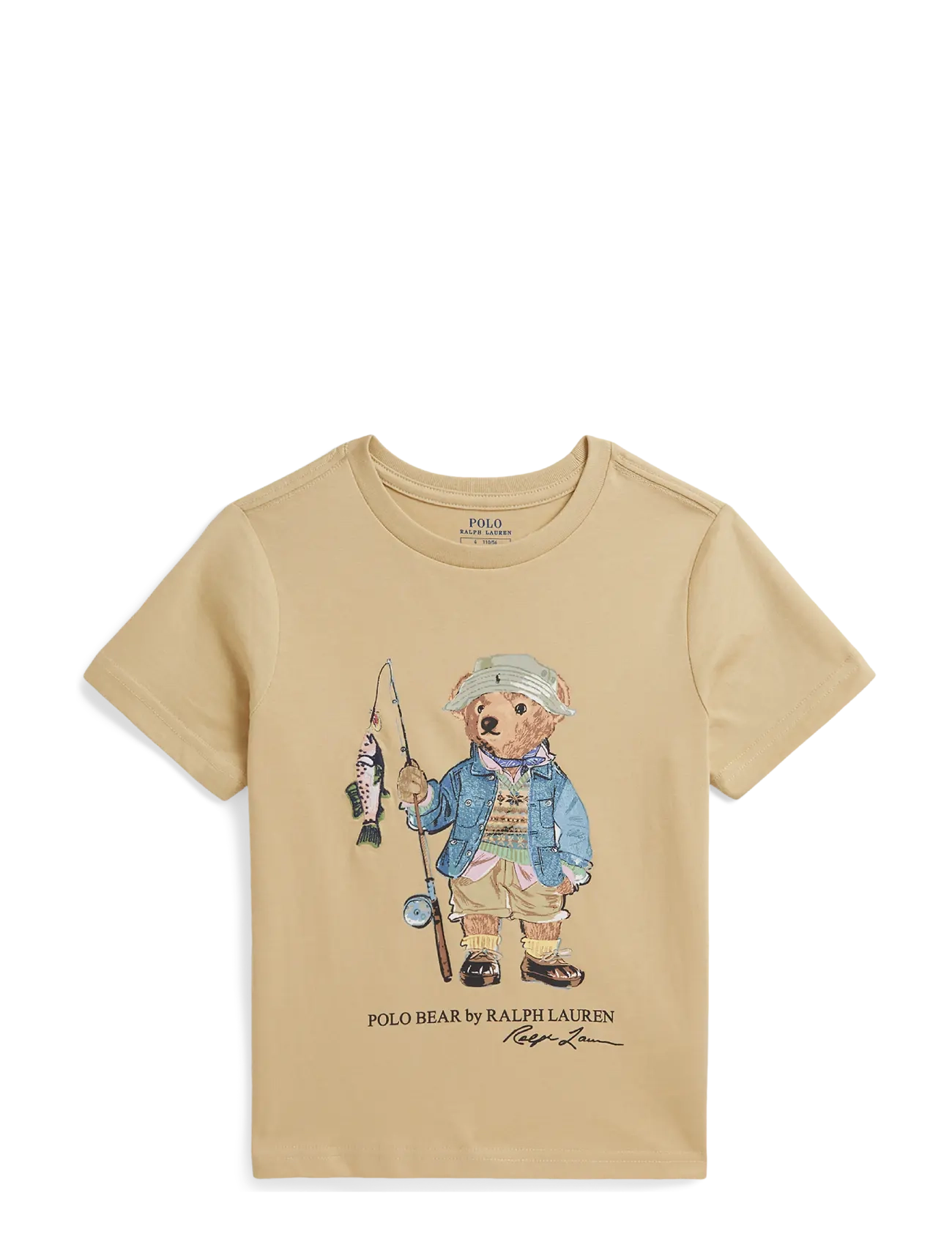 Ralph Lauren Kids Polo Bear Cotton Jersey Tee - Topid ja T-särgid - TALLOW CREAM / beige
