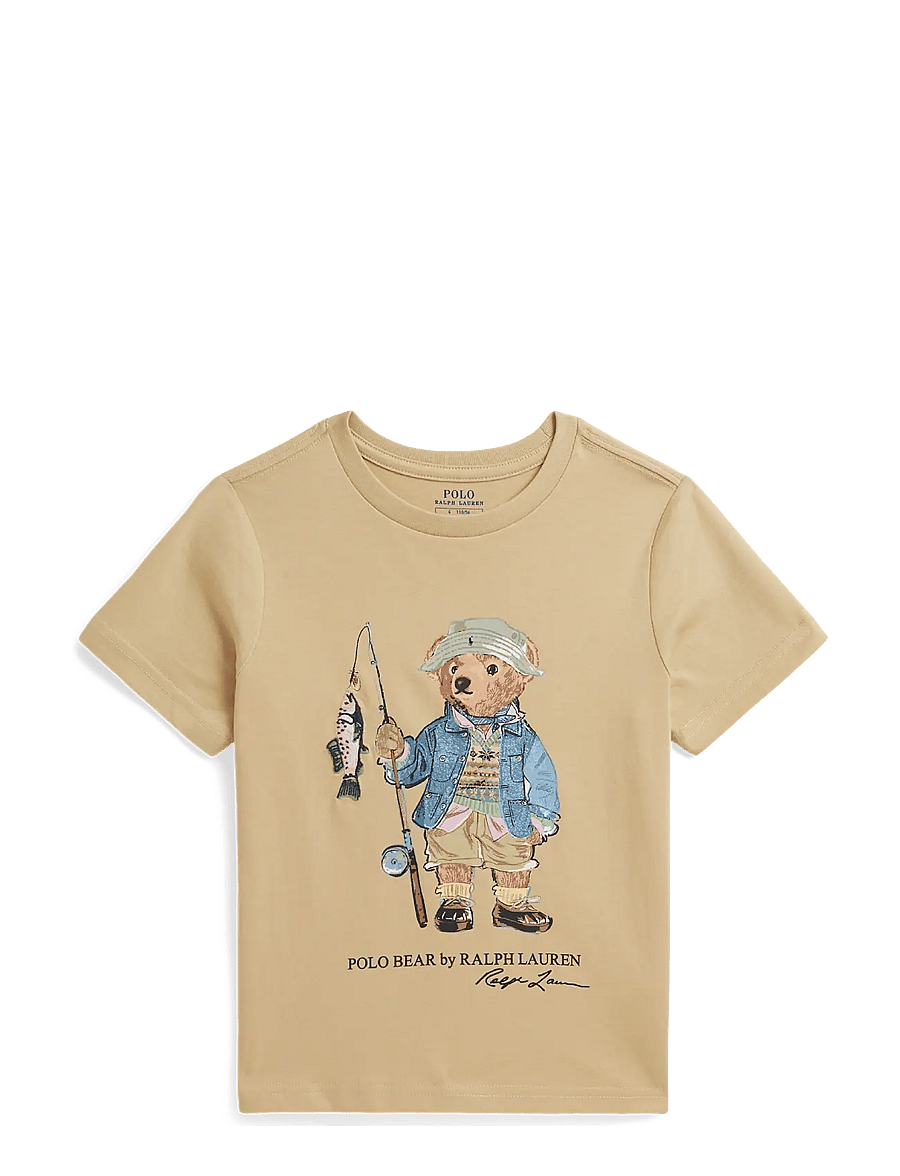 Ralph Lauren Kids - Polo Bear Cotton Jersey Tee - lyhythihaiset t-paidat - tallow cream - 1