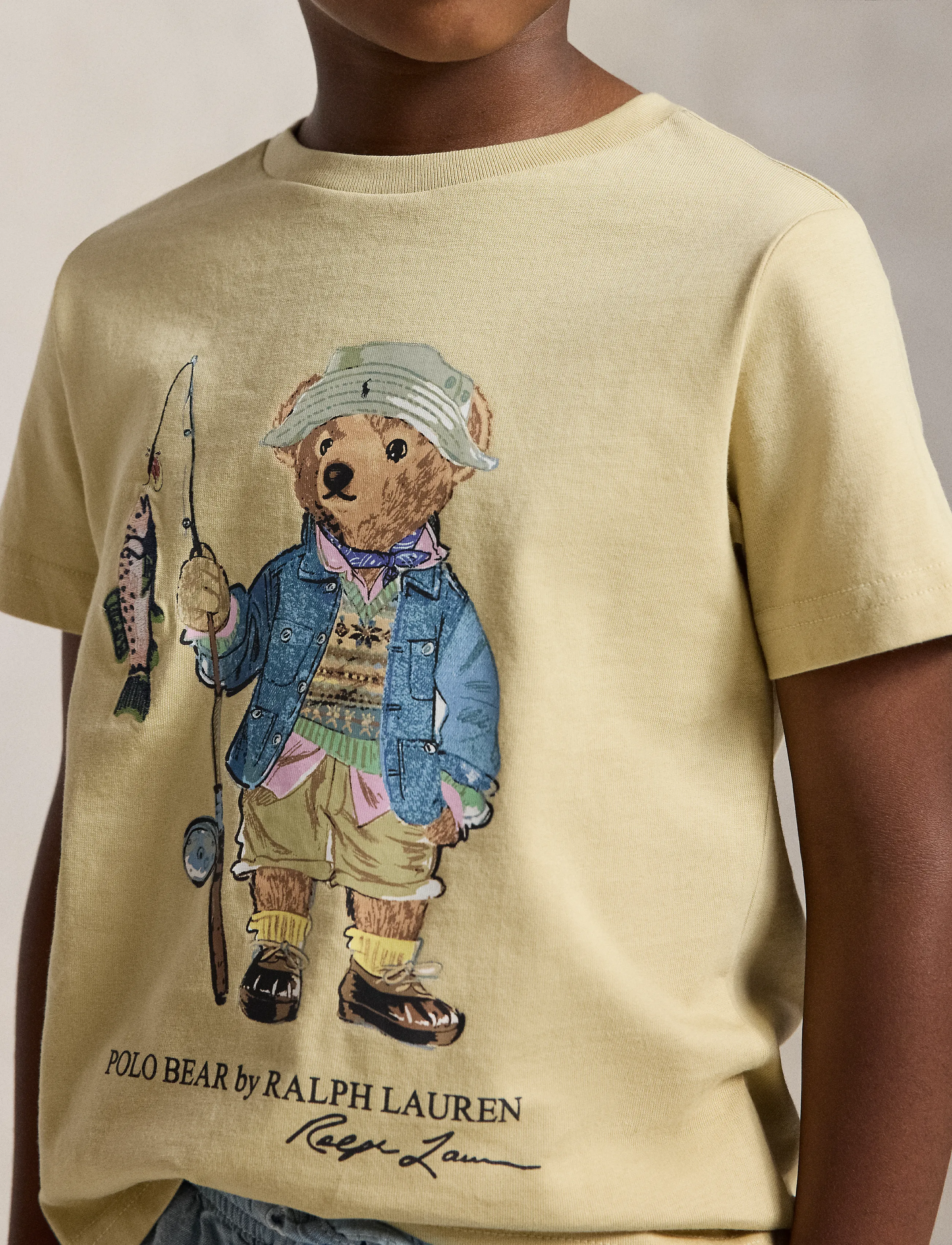 Ralph Lauren Kids - Polo Bear Cotton Jersey Tee - kortærmede t-shirts - tallow cream - 3
