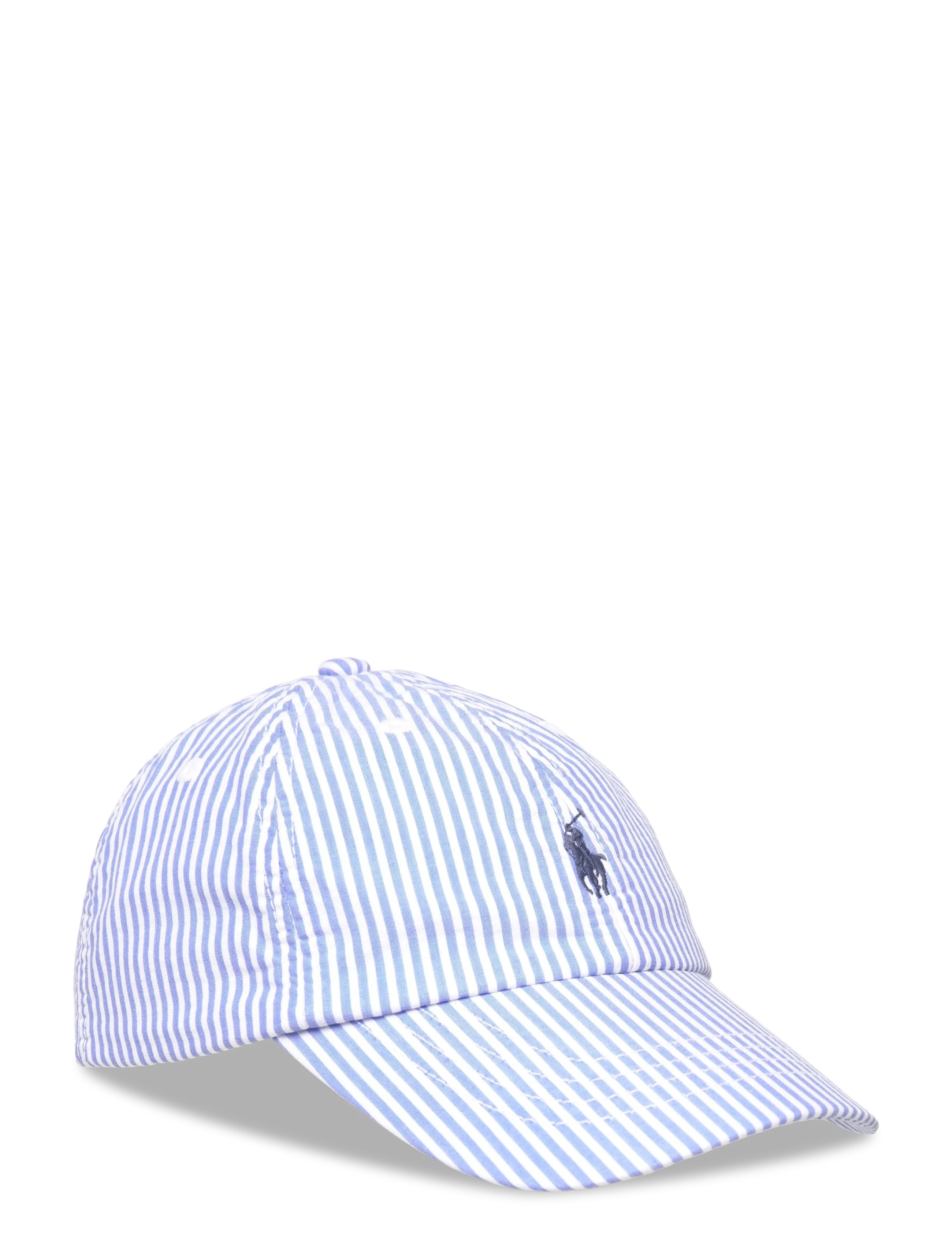 Ralph Lauren Kids Striped Cotton Seersucker Ball Cap - Winter Clearance - 7310A BLUE/WHITE / white