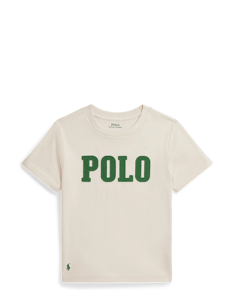 Ralph Lauren Kids - Logo Cotton Jersey Tee - kurzärmelige - estate cream - 1