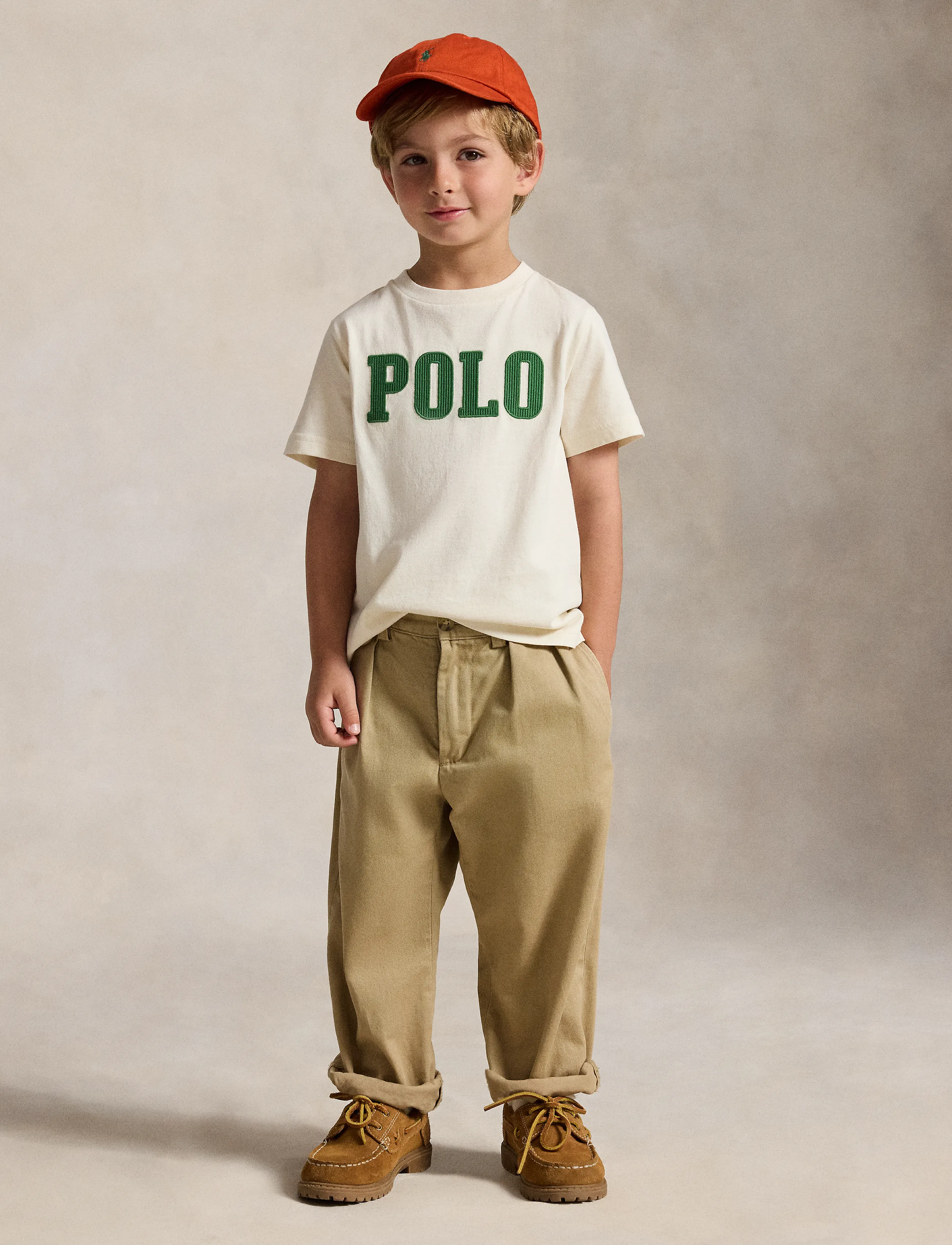 Ralph Lauren Kids - Logo Cotton Jersey Tee - short-sleeved t-shirts - estate cream - 3