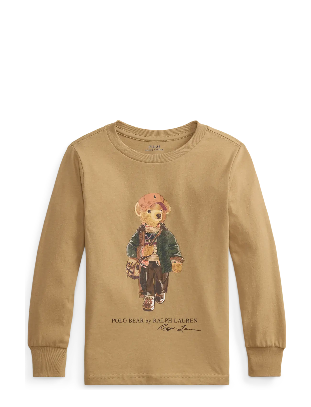 Ralph Lauren Kids Polo Bear Cotton Long-Sleeve Tee - New Arrivals - CAMEL / brown