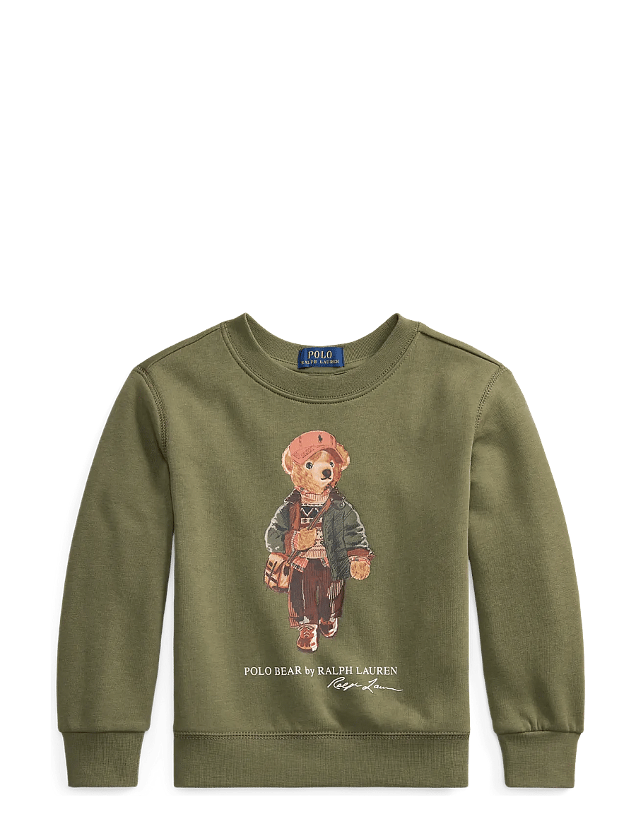 Ralph Lauren Kids - Polo Bear Fleece Sweatshirt - sweatshirts - cruise olive - 1