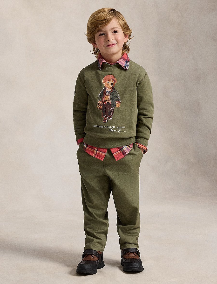 Ralph Lauren Kids - Polo Bear Fleece Sweatshirt - sweatshirts - cruise olive - 3