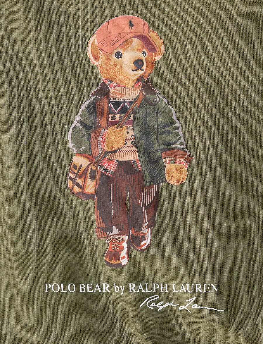 Ralph Lauren Kids - Polo Bear Fleece Sweatshirt - sweatshirts - cruise olive - 4