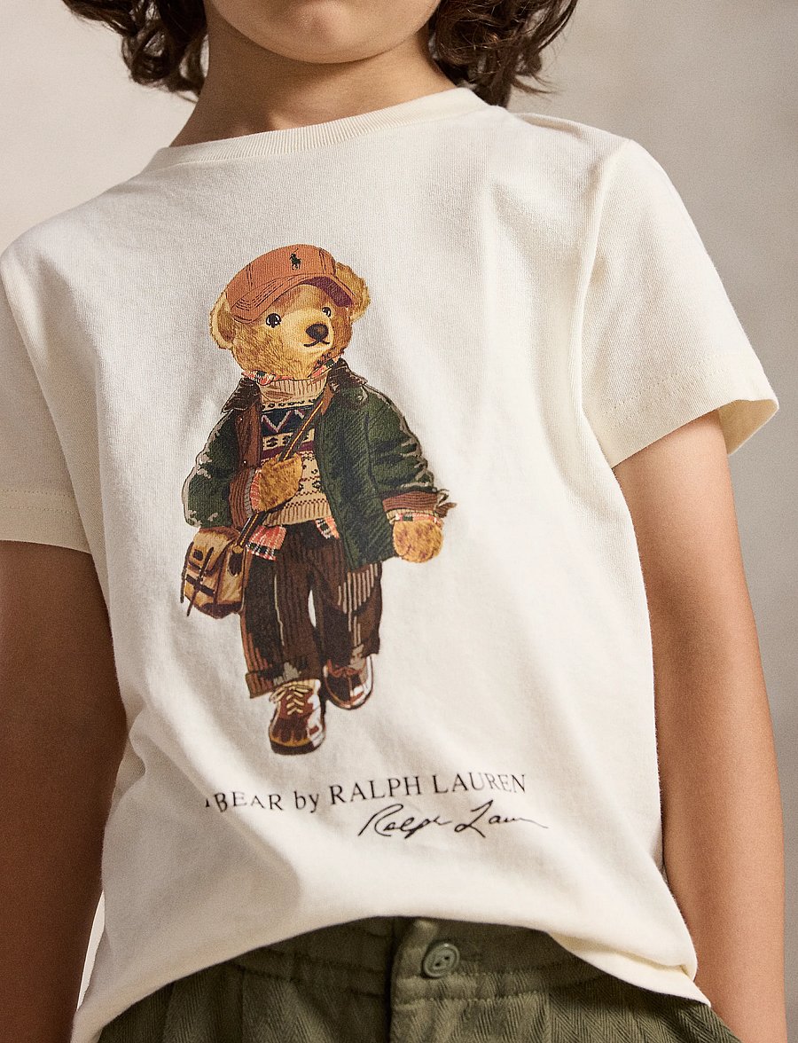 Ralph Lauren Kids - Polo Bear Cotton Jersey Tee - kurzärmelige - estate cream - 3