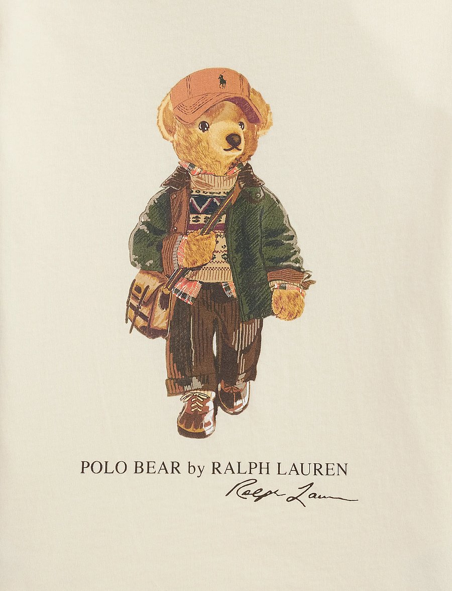 Ralph Lauren Kids - Polo Bear Cotton Jersey Tee - kurzärmelige - estate cream - 4