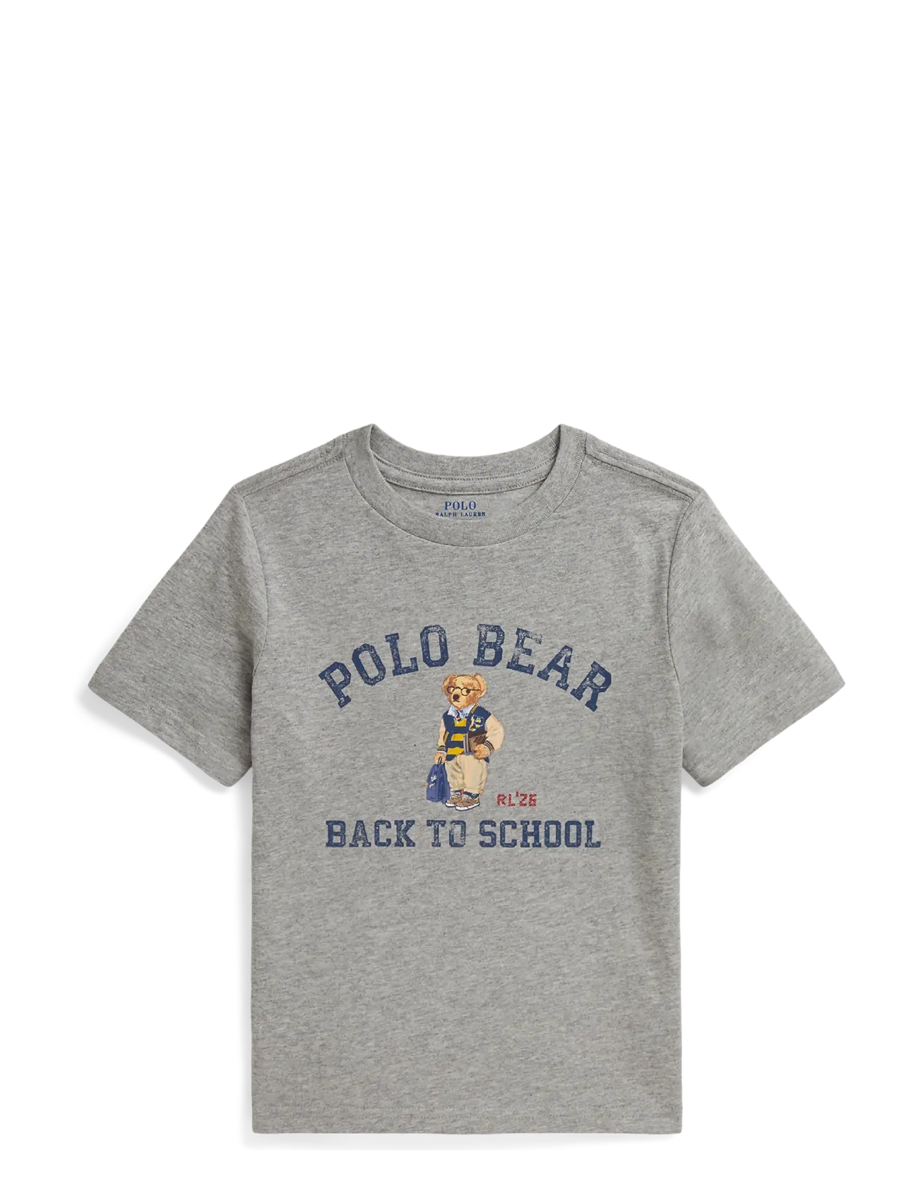 Ralph Lauren Kids Polo Bear Cotton Jersey Tee, 3, T-shirts, Grau - Short-sleeved, Kinder