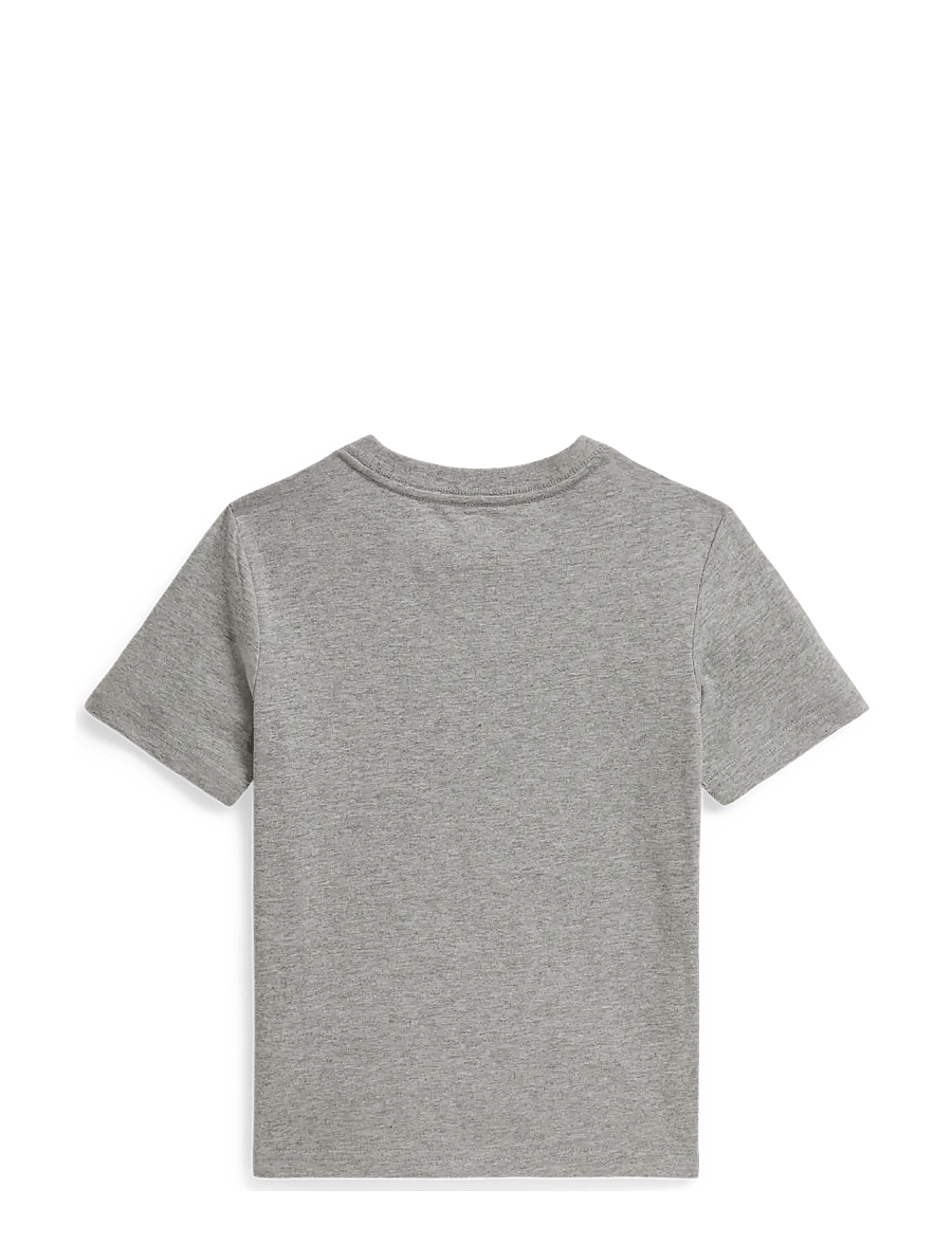 Ralph Lauren Kids - Polo Bear Cotton Jersey Tee - kortärmade t-shirts - andover heather - 1