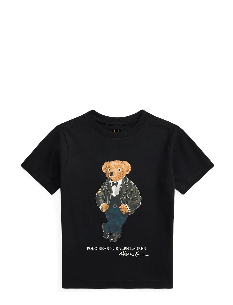 Ralph Lauren Kids - Polo Bear Cotton Jersey Tee - lühikeste varrukatega t-särgid - polo black - 0