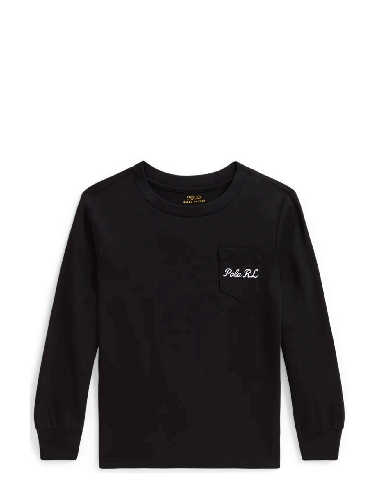 Ralph Lauren Kids Polo Bear Cotton Long-Sleeve Tee, Børn, Langærmet T-Shirt, Sort, Str: 7