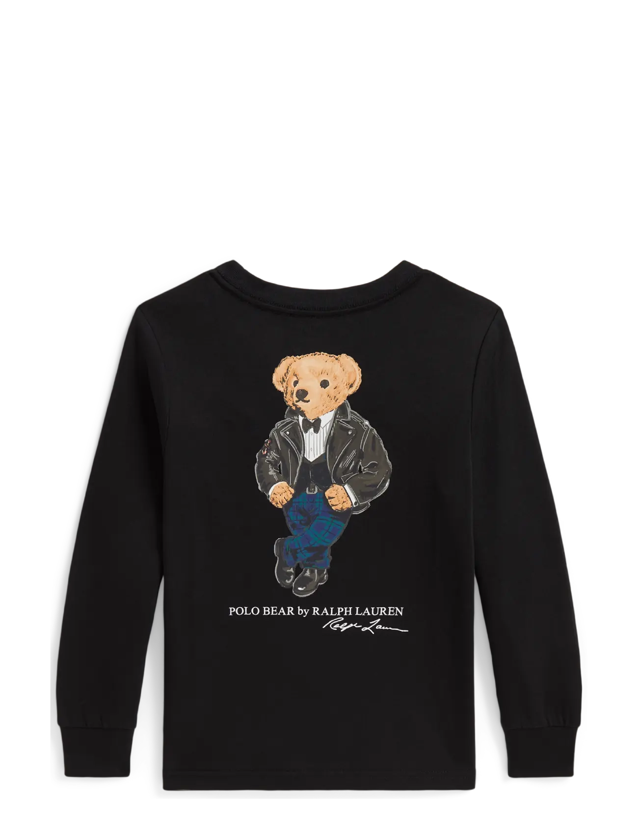 Ralph Lauren Kids - Polo Bear Cotton Long-Sleeve Tee - long-sleeved t-shirts - polo black - 1
