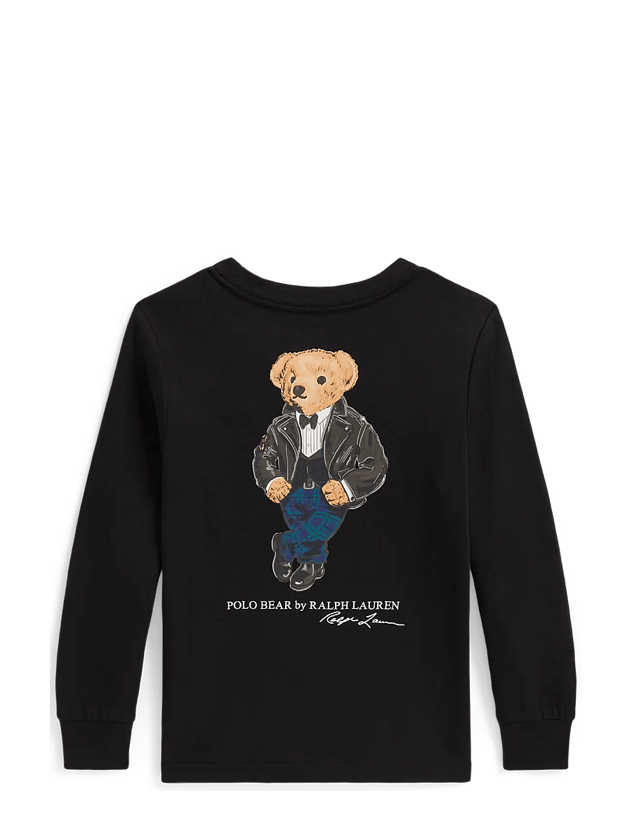 Ralph Lauren Kids - Polo Bear Cotton Long-Sleeve Tee - langärmelig - polo black - 1