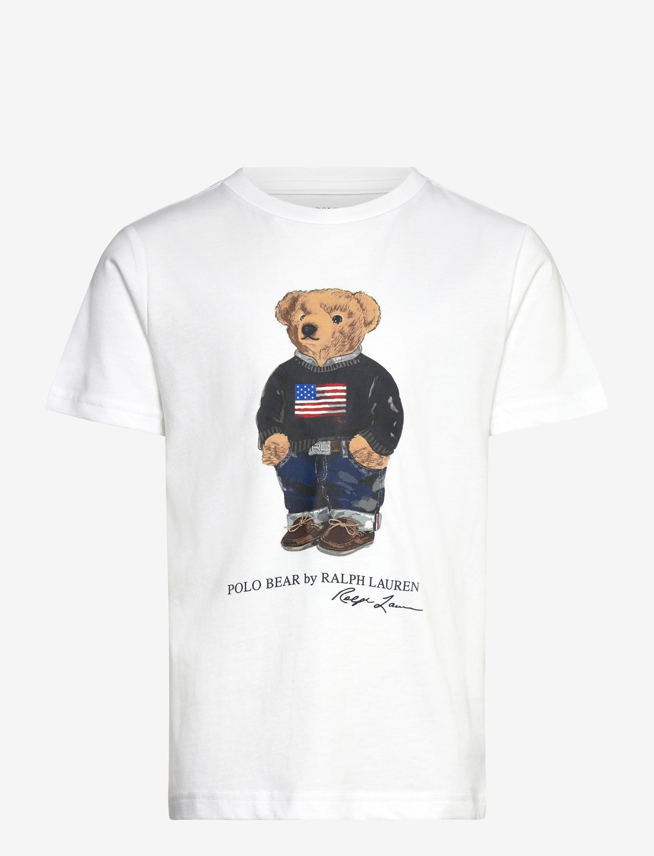 Ralph Lauren Kids - 26/1 JERSEY-KNT-T-SHIRT - short-sleeved t-shirts - white core bear - 1