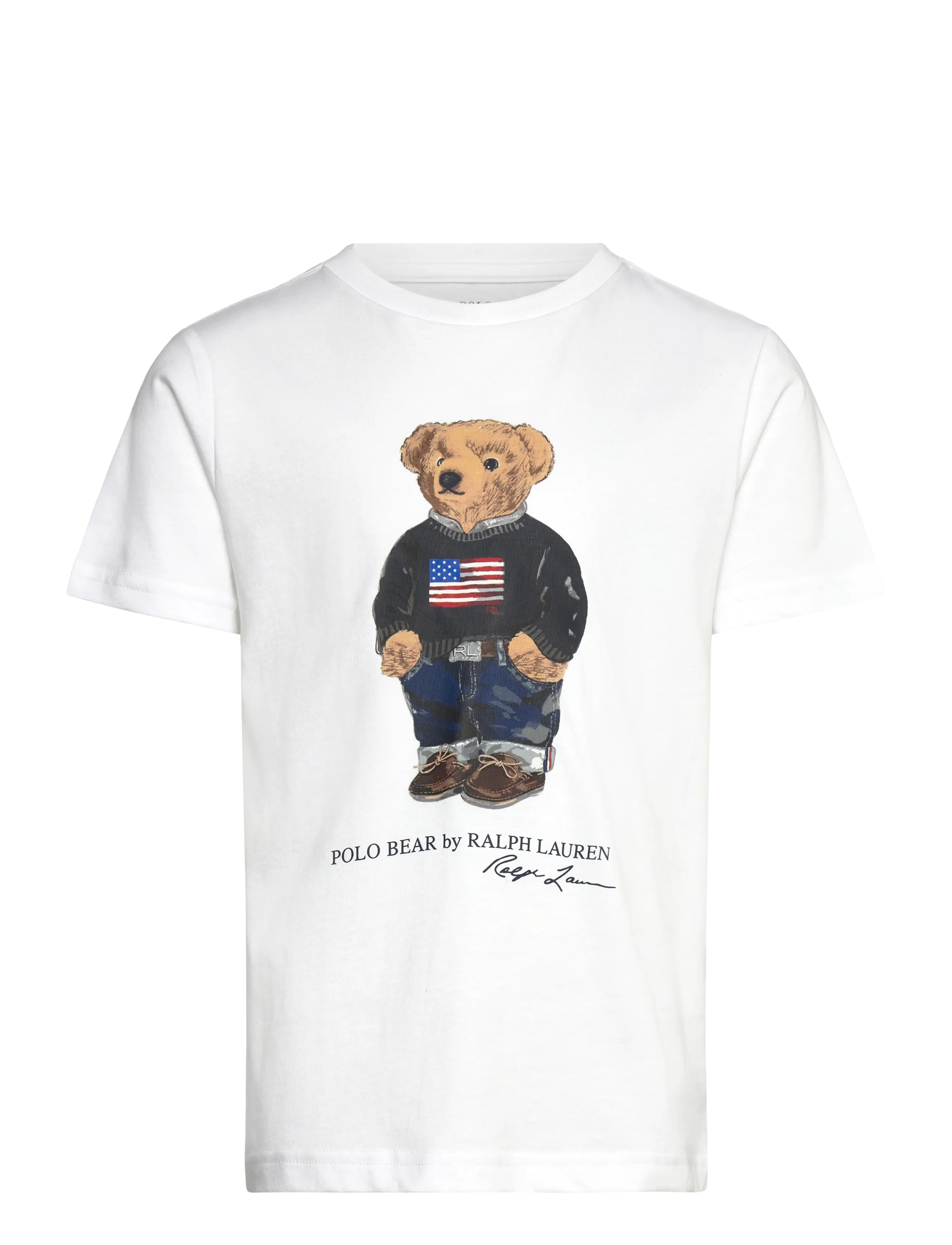 Ralph Lauren Kids 26/1 JERSEY-KNT-T-SHIRT - Overdele - WHITE CORE BEAR / white