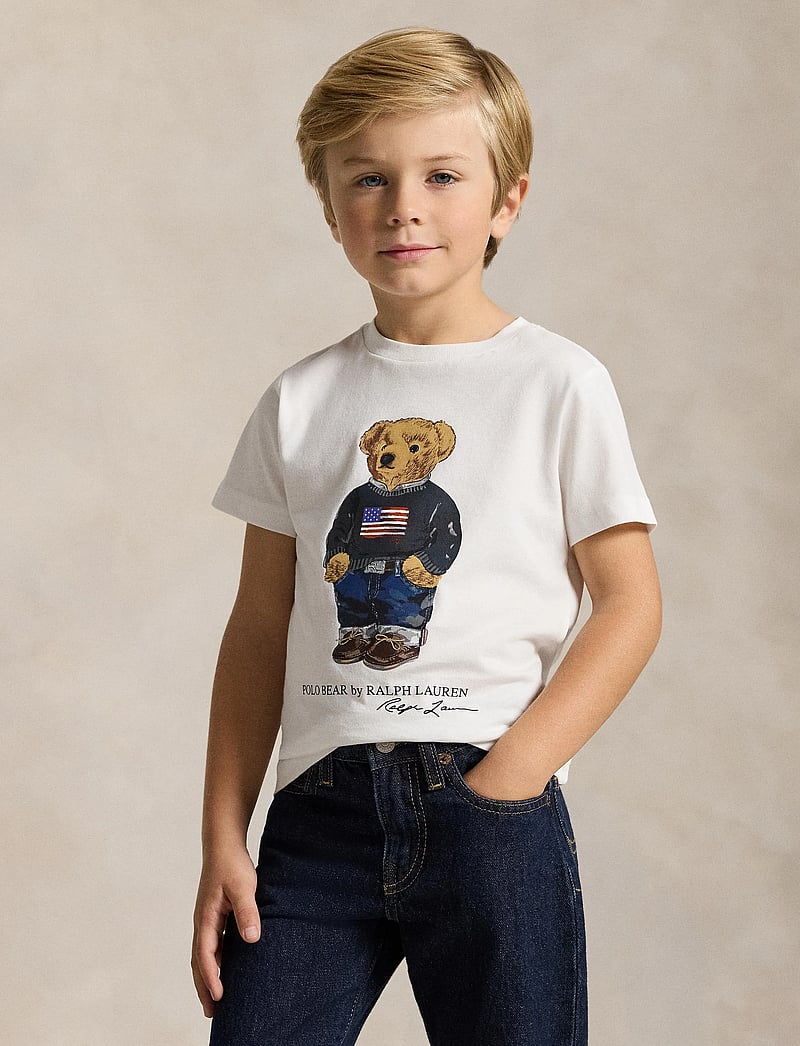 Ralph Lauren Kids - 26/1 JERSEY-KNT-T-SHIRT - short-sleeved t-shirts - white core bear - 5