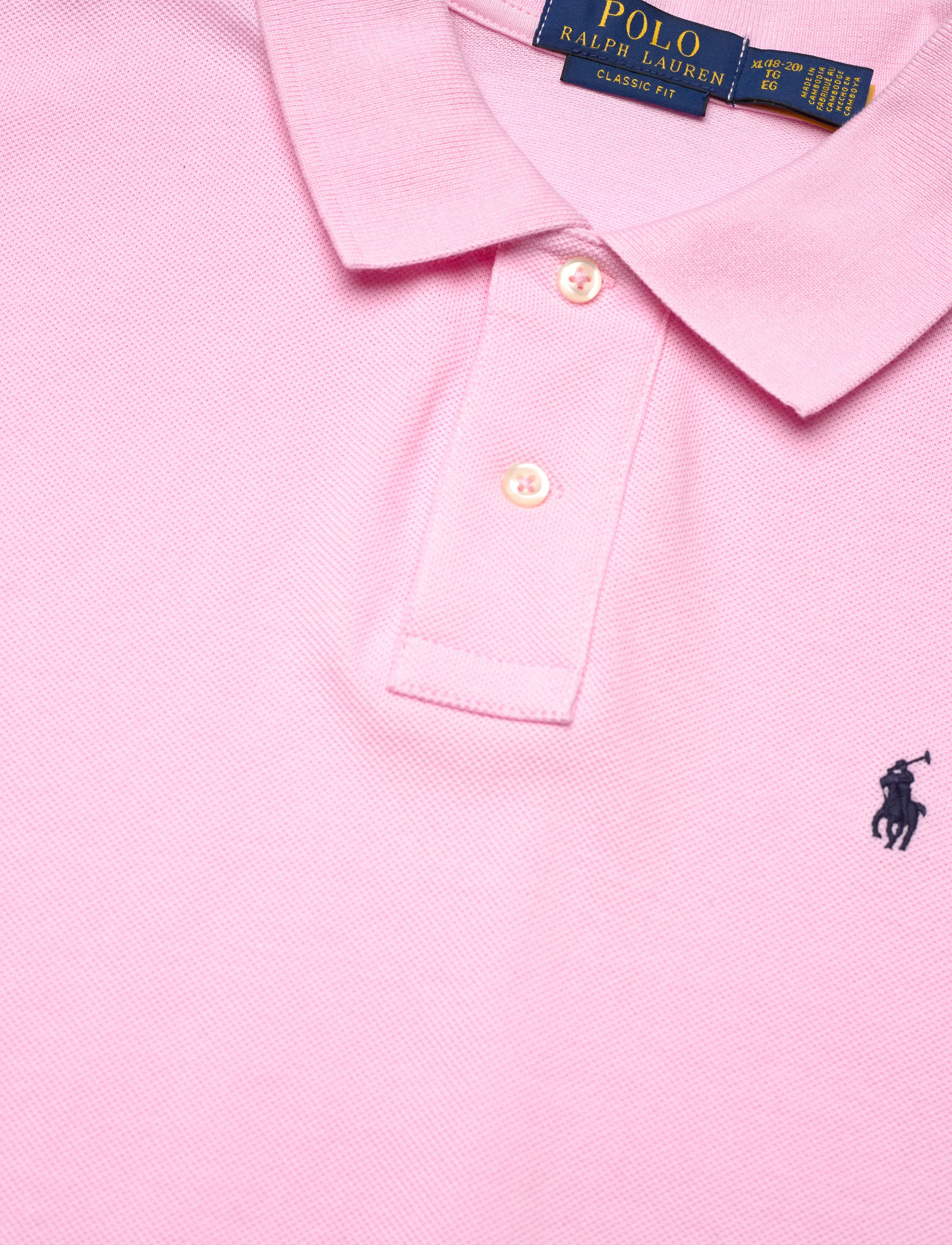 Ralph Lauren Kids - The Iconic Mesh Polo Shirt - short-sleeved polos - carmel pink - 4