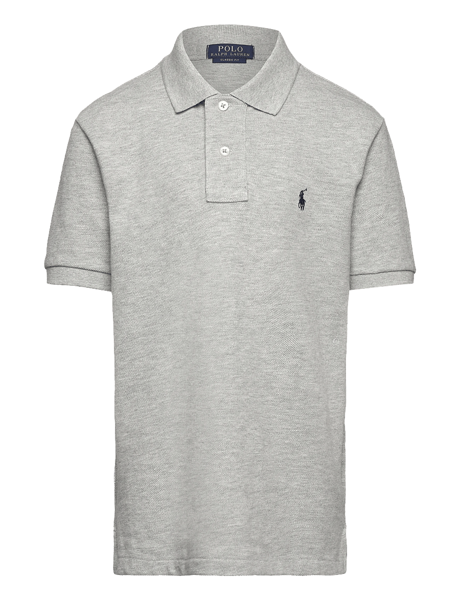 Ralph Lauren Kids - The Iconic Mesh Polo Shirt - kortærmede poloer - new grey heather - 0