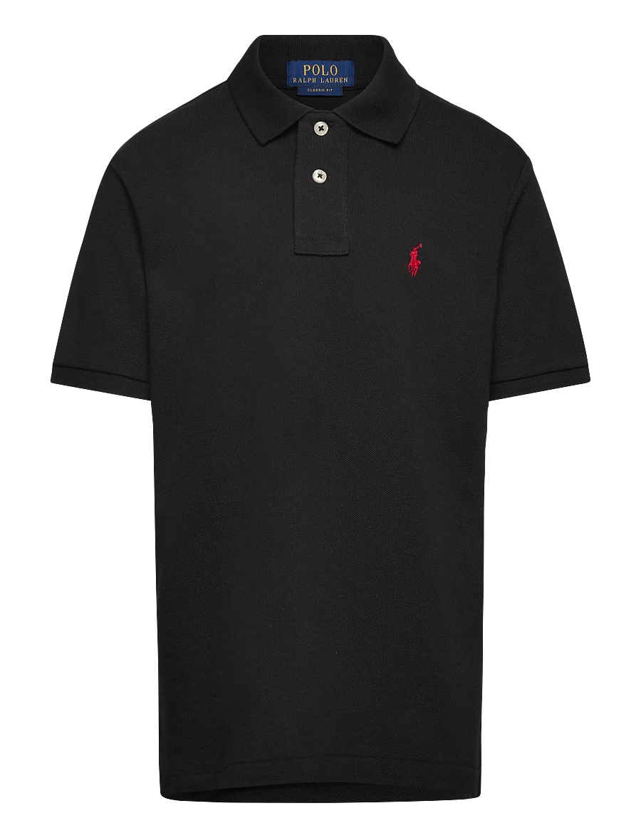 Ralph Lauren Kids - The Iconic Mesh Polo Shirt - kortærmede poloer - polo black - 0
